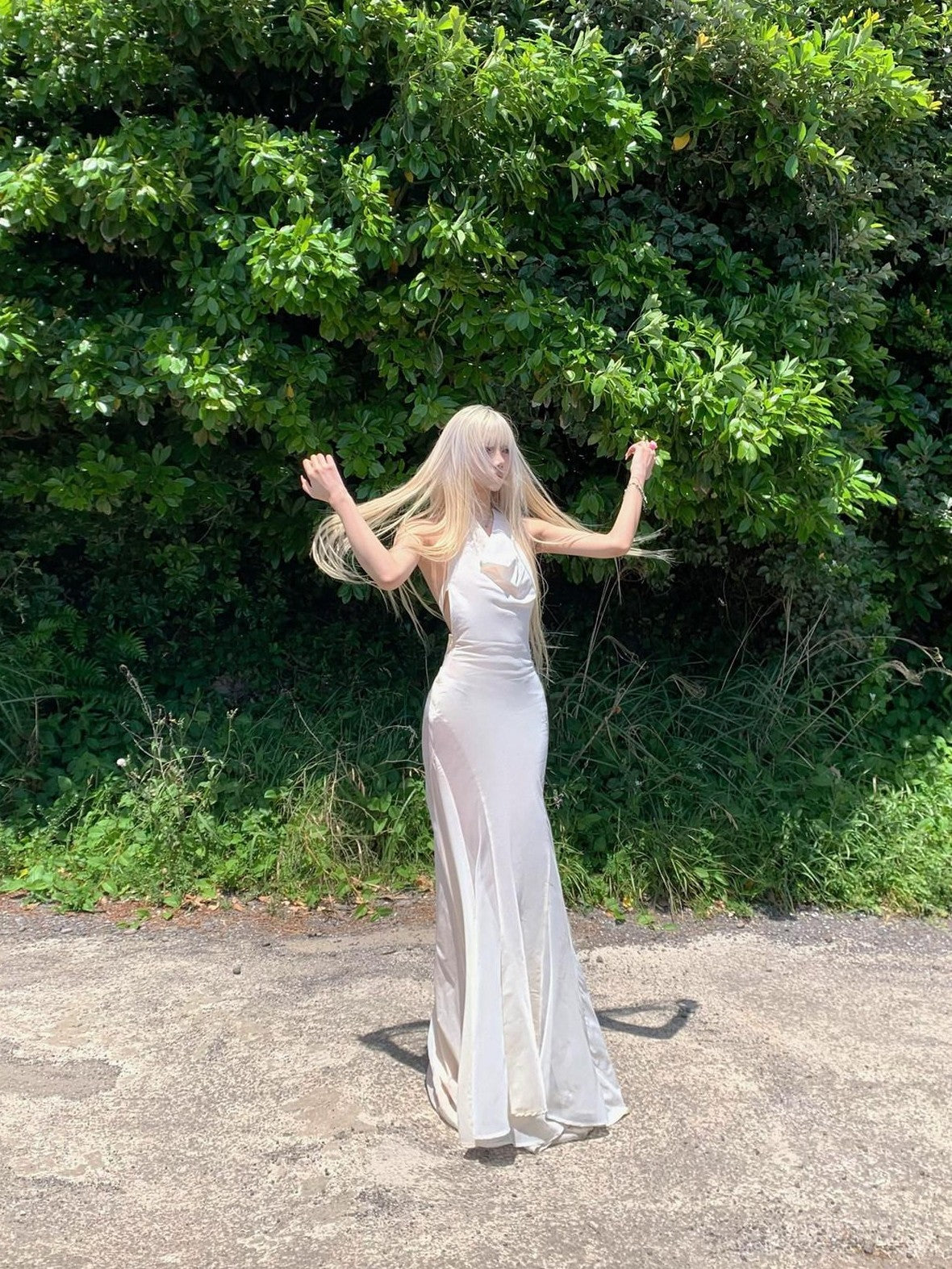 Rase le sol Beachy Crisscross Open Back Sleeveless Women's Halter Maxi Dresses