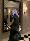 Rase_le_sol_Black_Cross_Stand_Collar_Slim_Waist_Fitted_Design_Women's_Shirts_839592522015_MISSTT