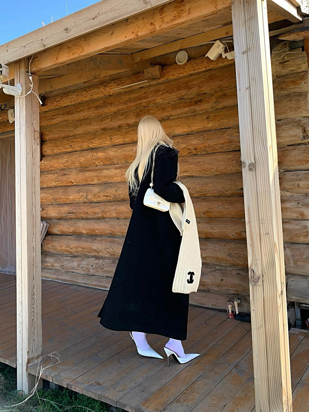 Rase le sol Black Long Woolen Tailored Women's Classic Warm Wool Blend Long Coats