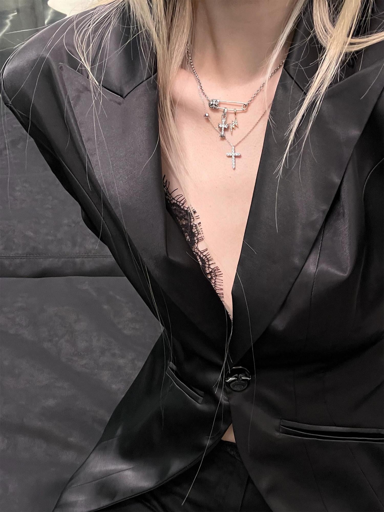 Rase le sol Black Luminous Tailored Waist Cinch Slim Women's Cropped Jackets