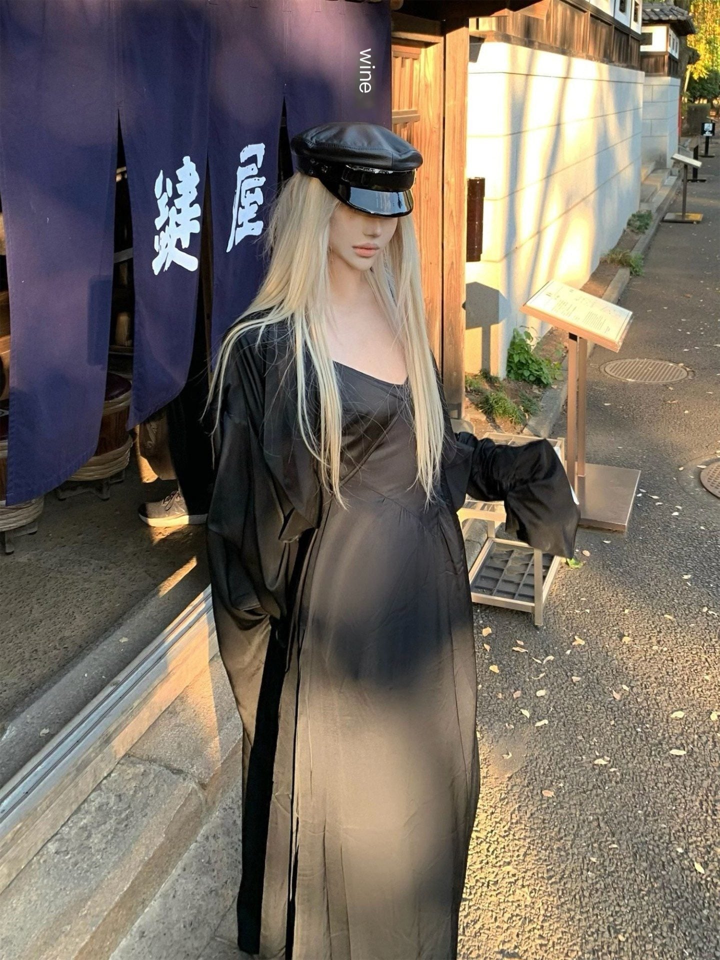 Rase_le_sol_Black_V-neck_Strappy_Cinched_Waist_Floor_Length_Women's_Slip_Maxi_Dresses_978071537071_MISSTT