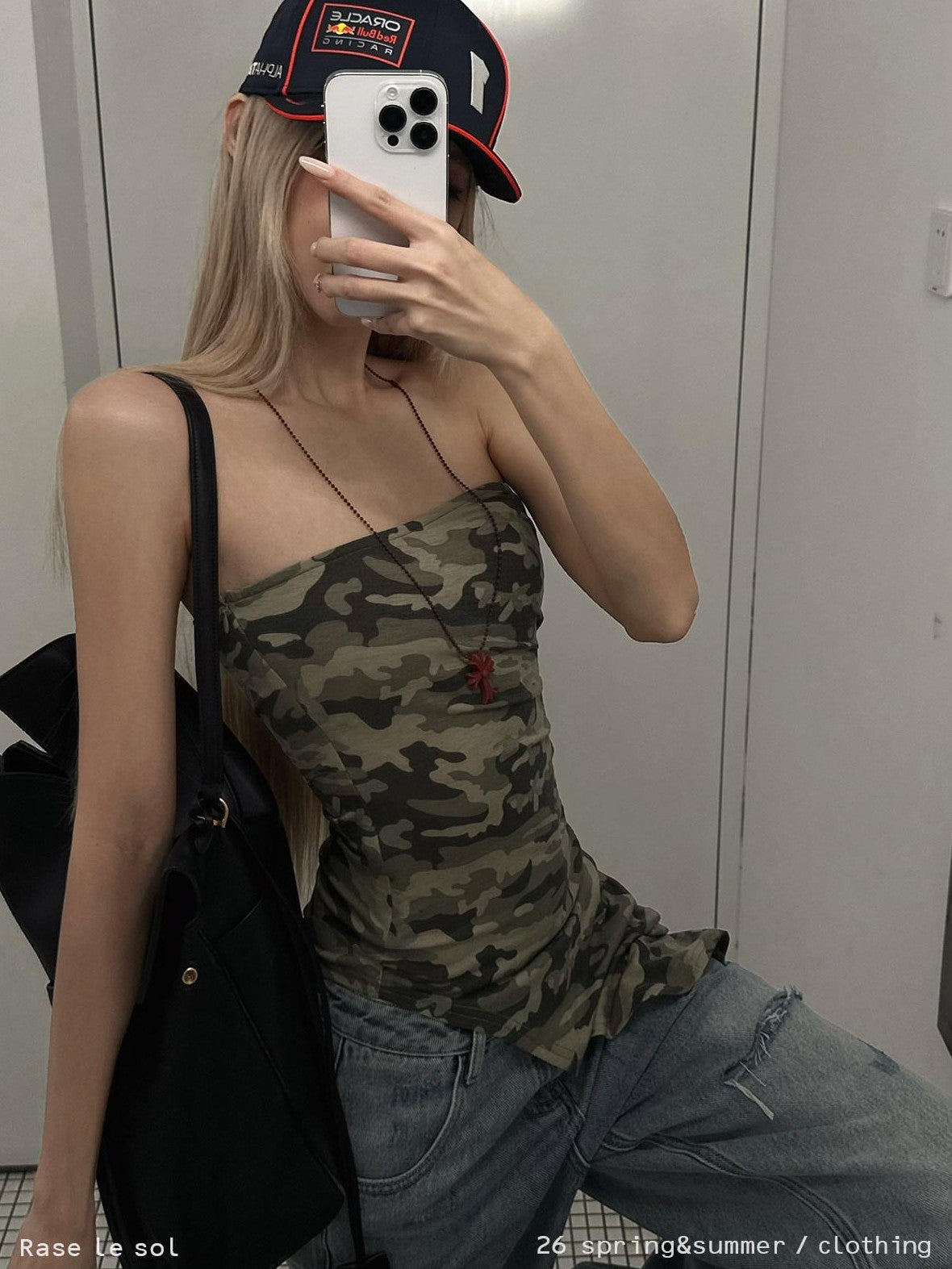Rase le sol Camouflage Asymmetrical Hem Strapless Outerwear Women's Tube Tops