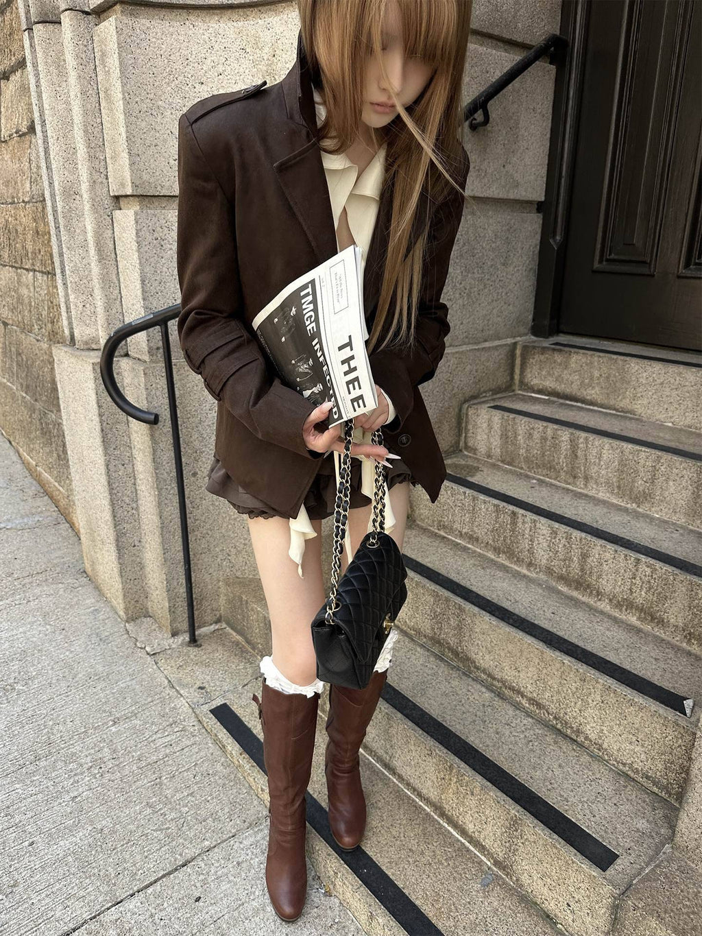Rase_le_sol_Caramel_Amber_Sword_Style_Shoulder_Tab_Slim_Fit_Cotton_Women's_Blazers_1075394329913_MISSTT