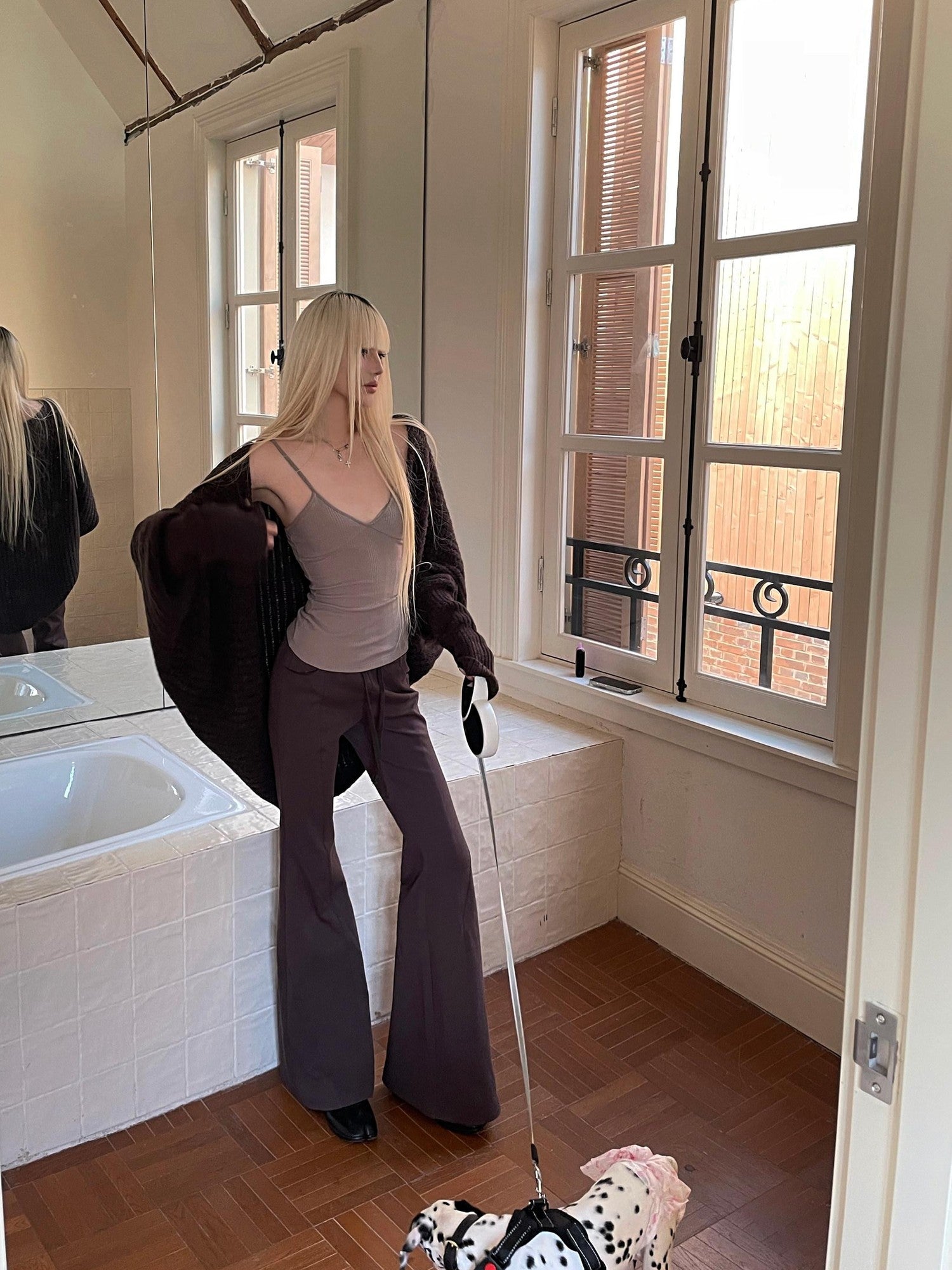Rase le sol Caramel Batwing Sleeves Oversized Relaxed Fit Women's Knit Cardigans