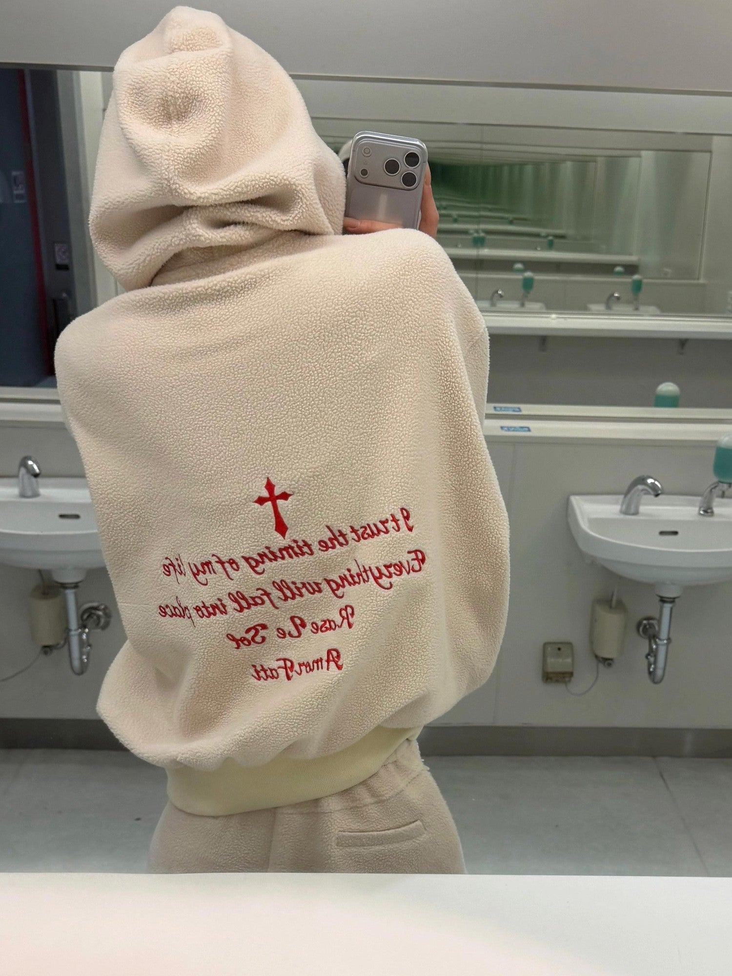 Rase le sol Casual Hooded Oversized Relaxed Fit Women's Fleece Tracksuit Sets