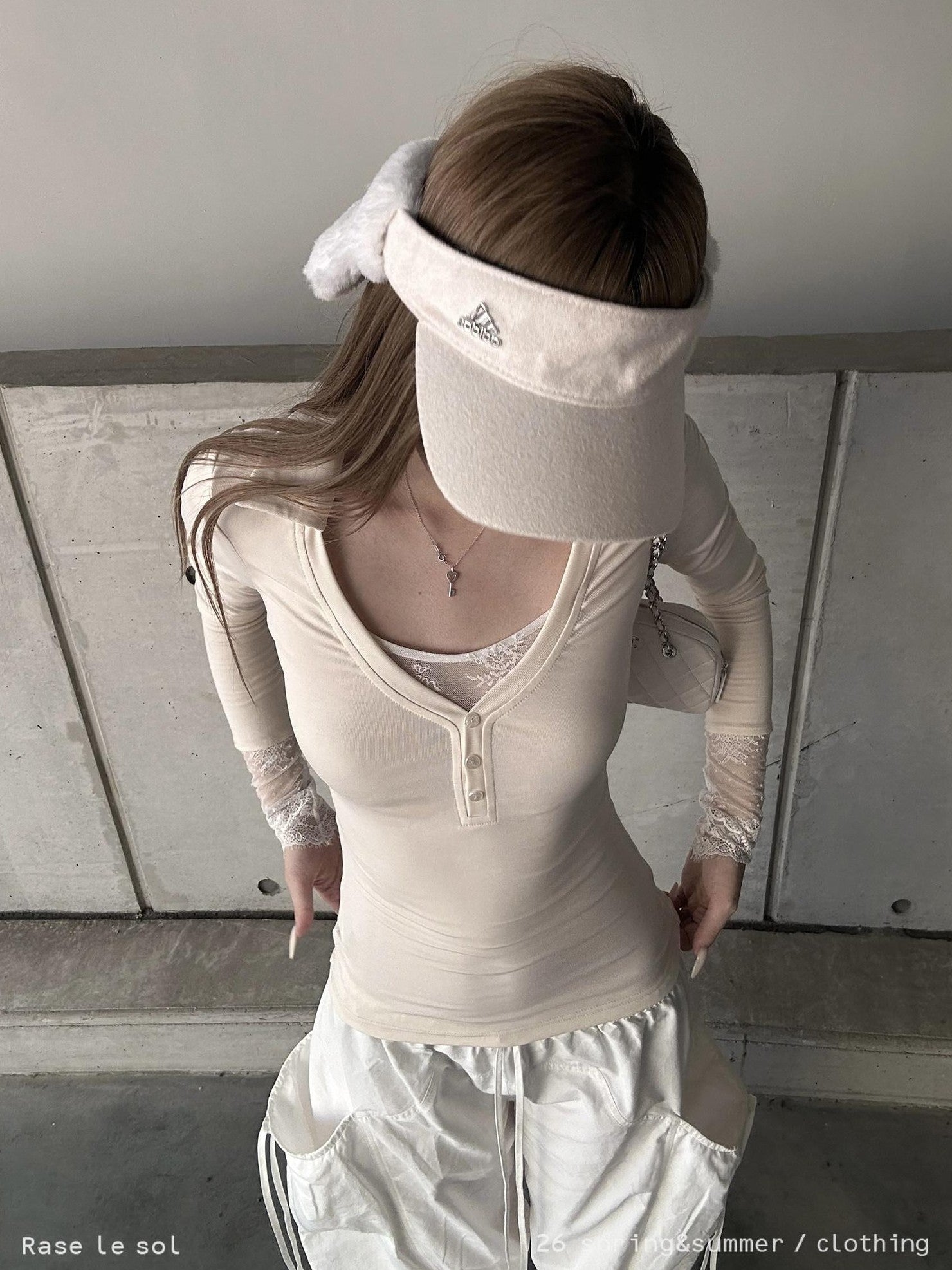 Rase le sol Cloud Dream Catcher Lace Panel Slim Fit Women's Long Sleeve T-shirts