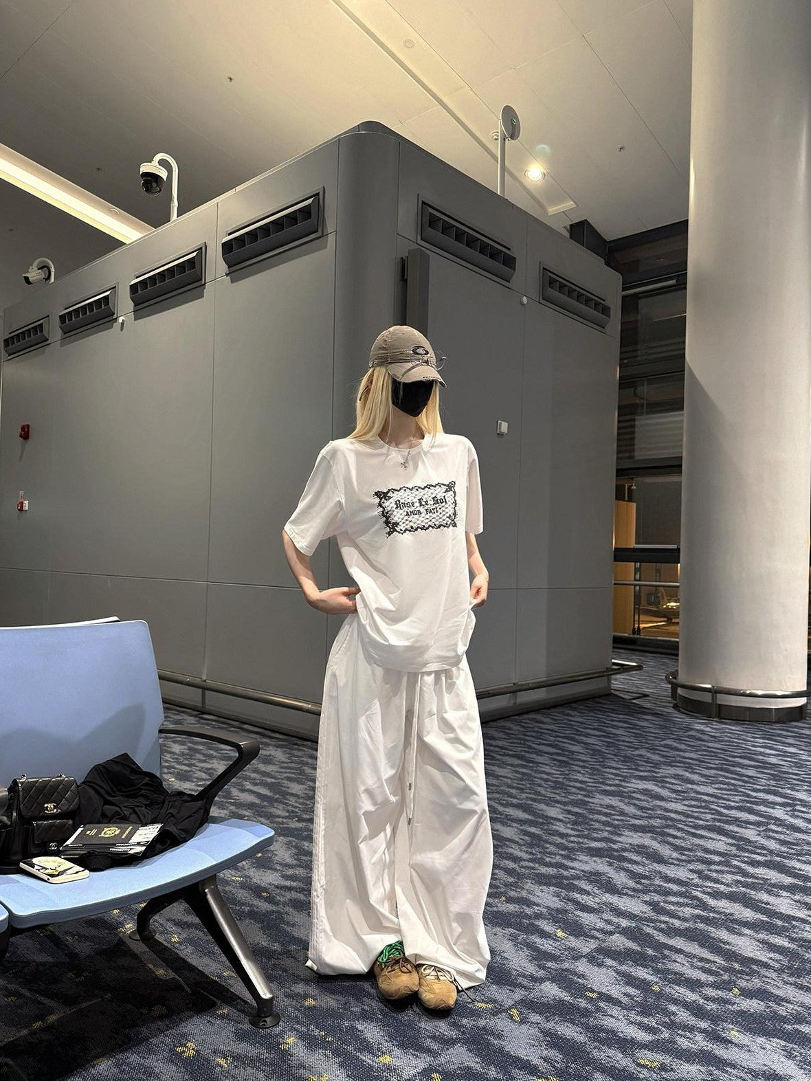 Rase le sol Collar Label Short Sleeve Relaxed Fit Design Women's Oversized T-shirts