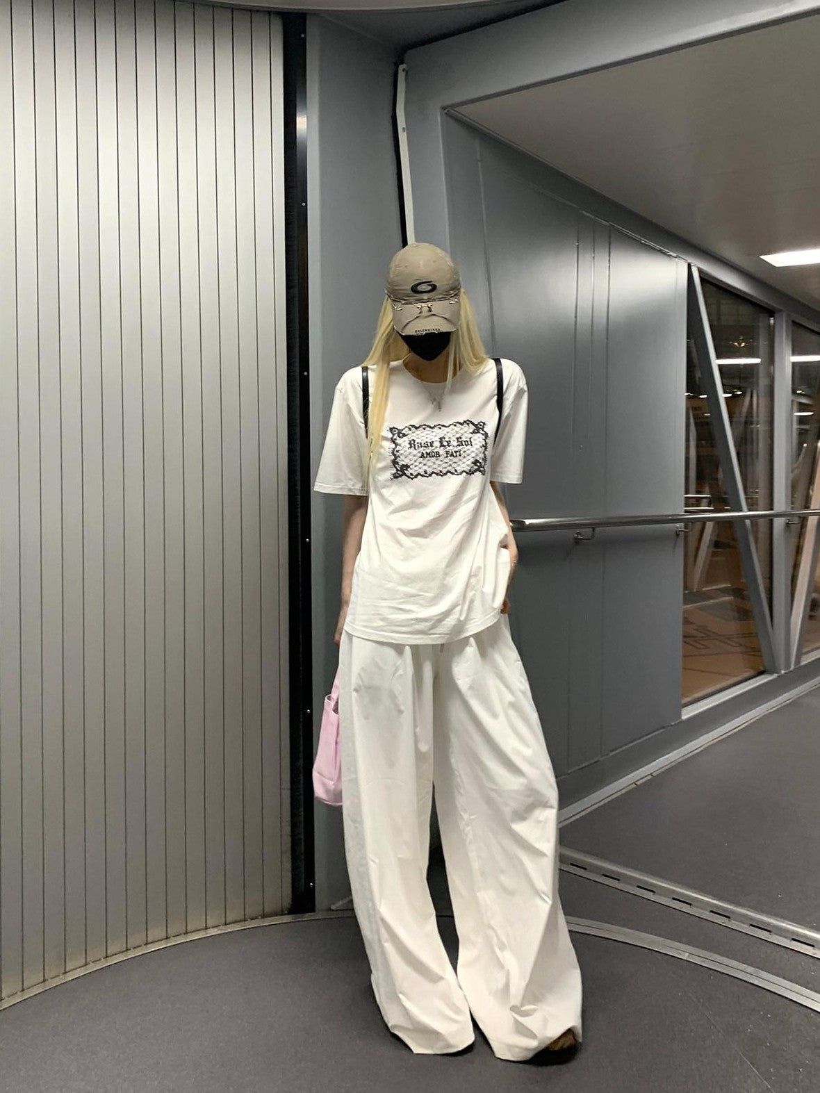 Rase le sol Collar Label Short Sleeve Relaxed Fit Design Women's Oversized T-shirts