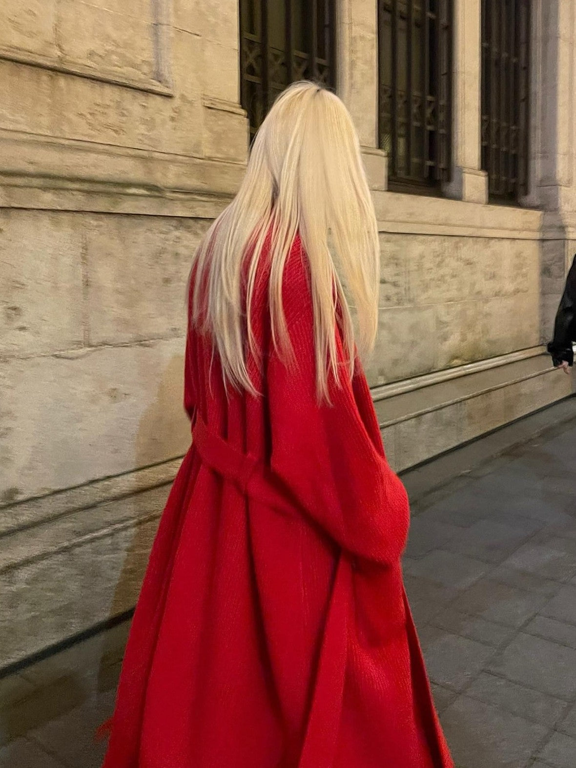 Rase le sol Crimson Long Slouchy Open Front Knit Sweater Coat Women's Cardigans