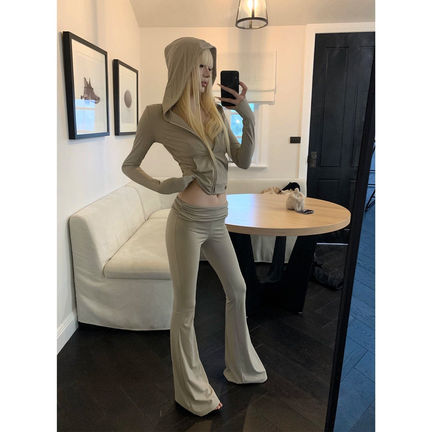 Rase_le_sol_Cropped_Slim_Fit_Yoga_Jacket_Foldover_Micro_Flare_Pants_Women's_Tracksuit_Sets_1017339191746_MISSTT