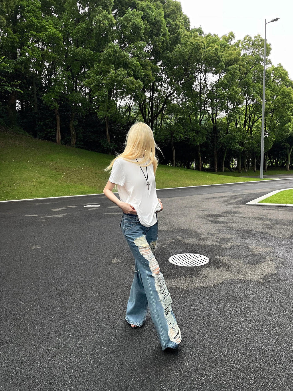 Rase le sol Distressed American Vintage Low Waist Micro Flare Women's Denim Bootcut Jeans