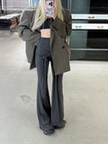 Rase_le_sol_Gray_Twisted_Knot_Micro_Flare_Drapey_Relaxed_Women's_Bootcut_Pants_864056203117_MISSTT