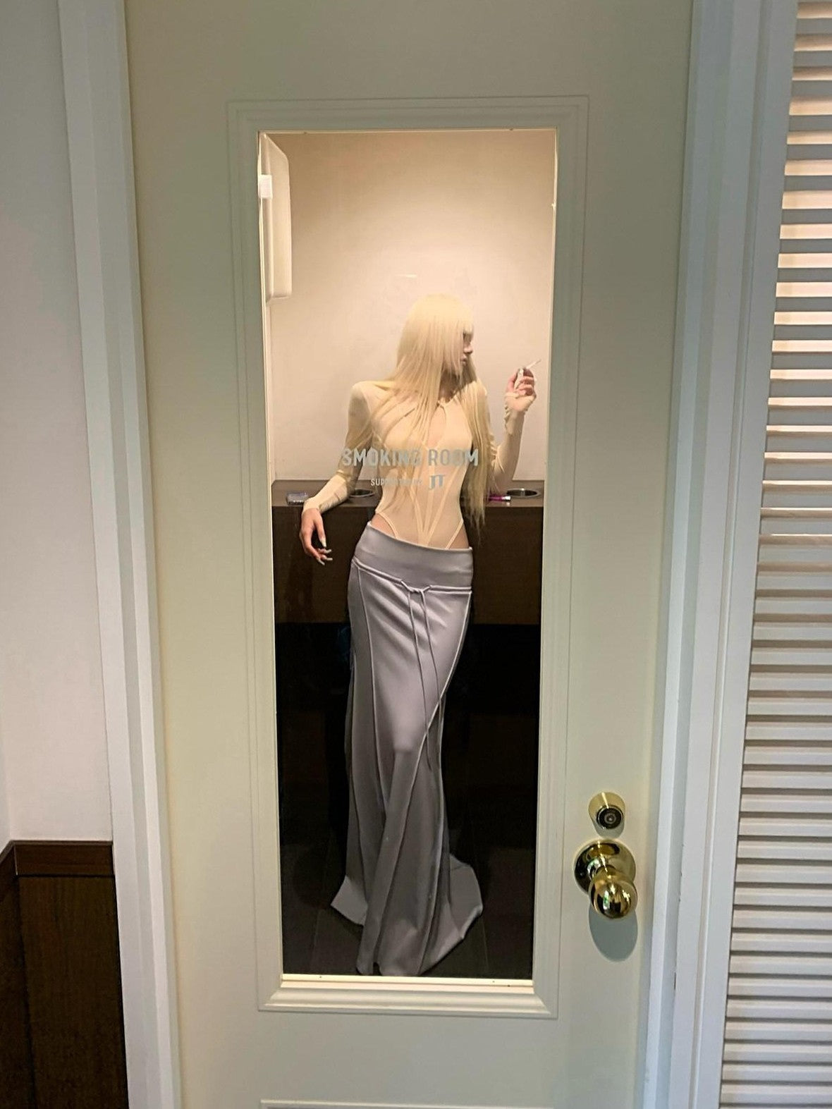 Rase le sol Grey Hooded Sweatshirt Vest With Mermaid Hem Skirt Women's Matching Skirt Sets