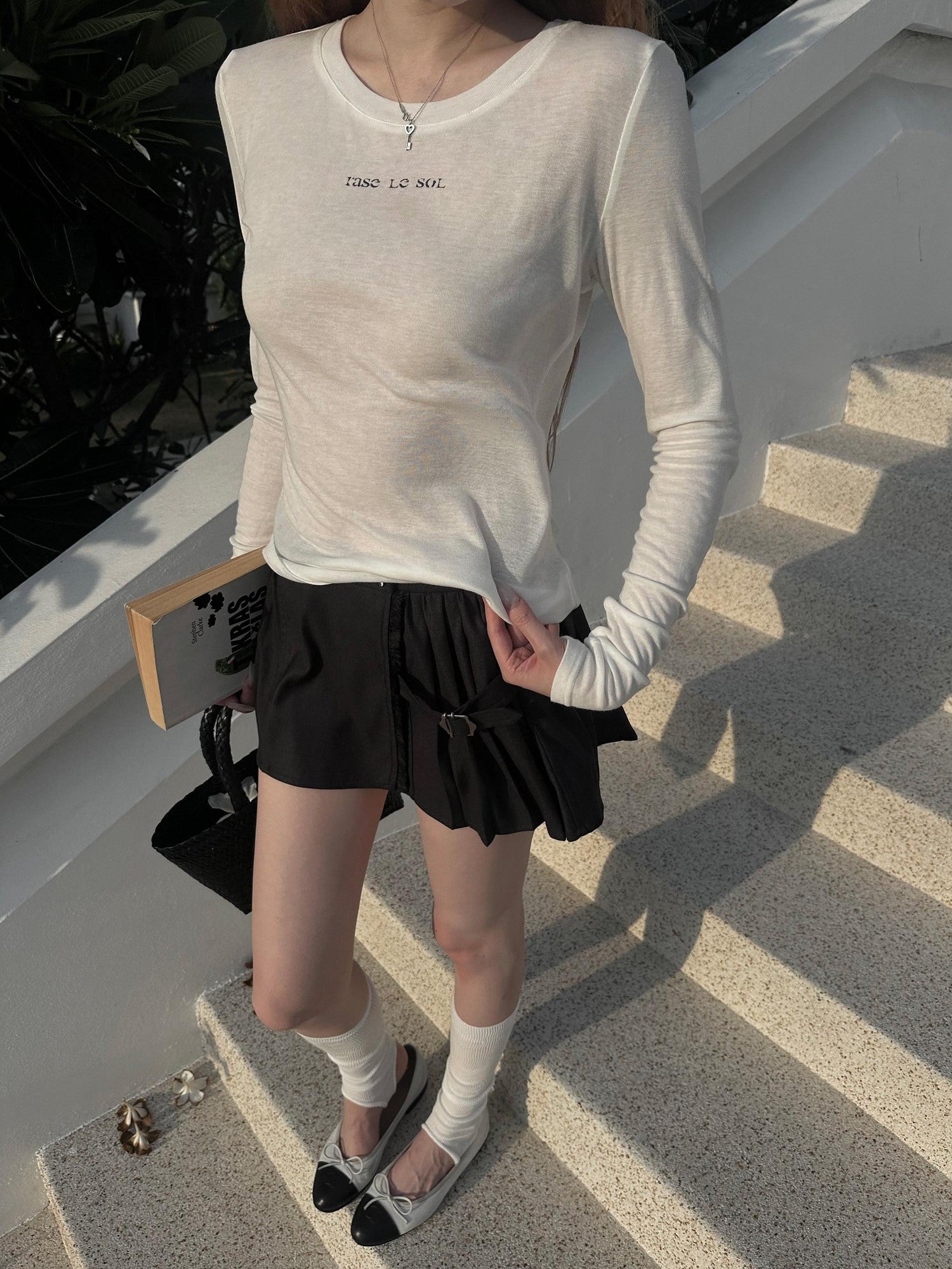 Rase le sol Grey Structured A Line Low Waist Mini Women's Pleated Skirts
