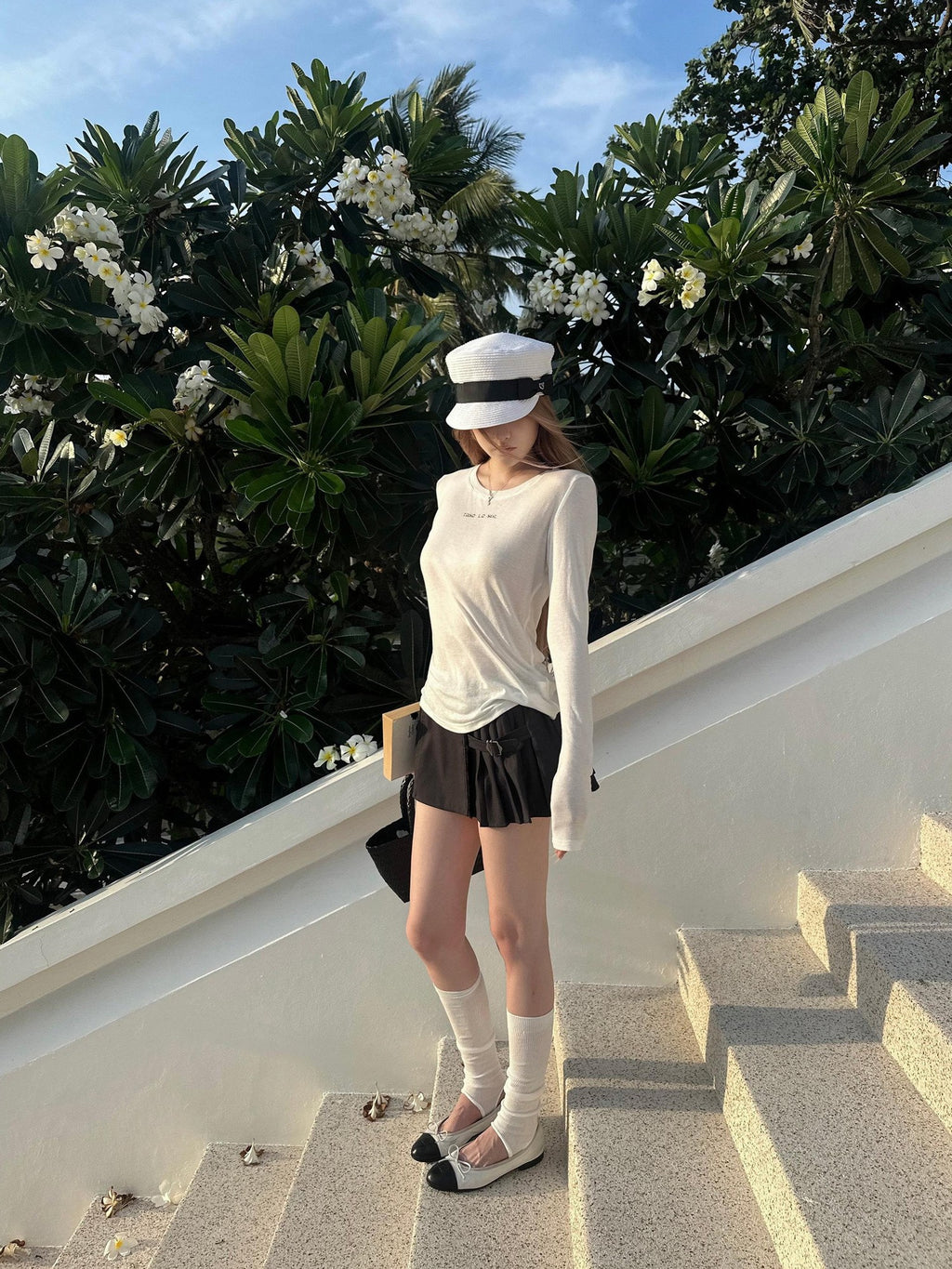 Rase le sol Grey Structured A Line Low Waist Mini Women's Pleated Skirts