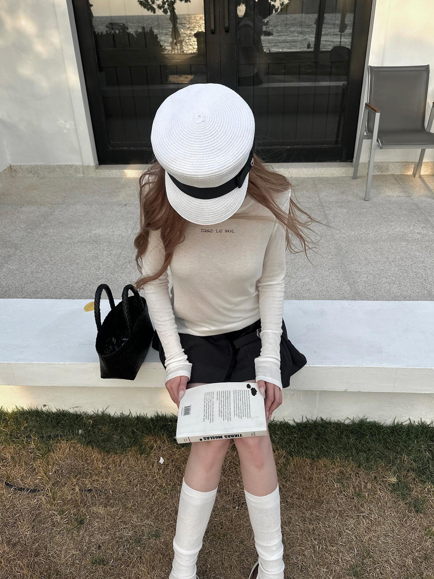 Rase le sol Hazy Halo Sheer Sun Protective Coverup Women's Tencel Wool Long Sleeve T-shirts