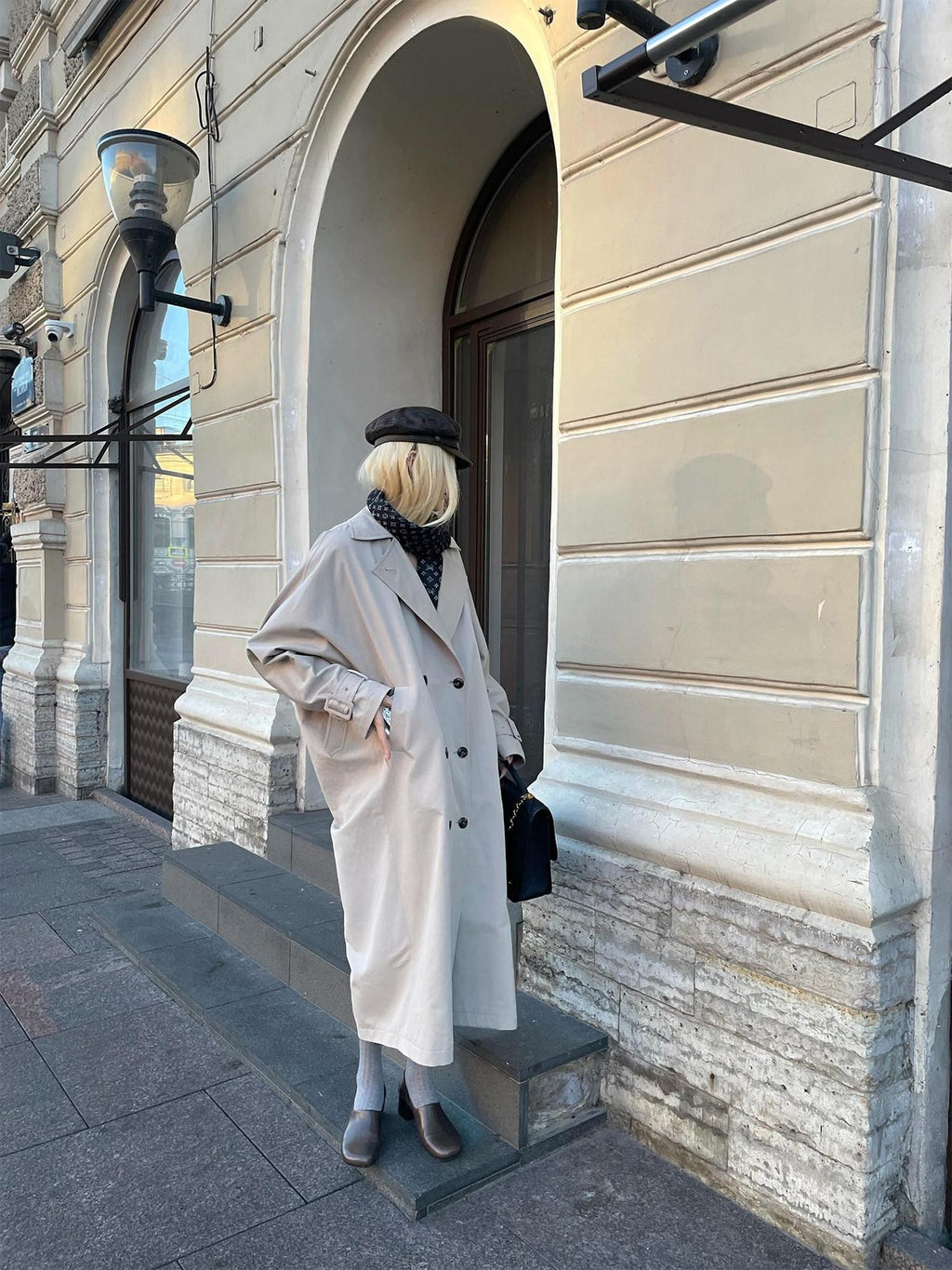 Rase le sol Khaki Oversized Longline Quilted Women's Cotton Padded Trench Coats