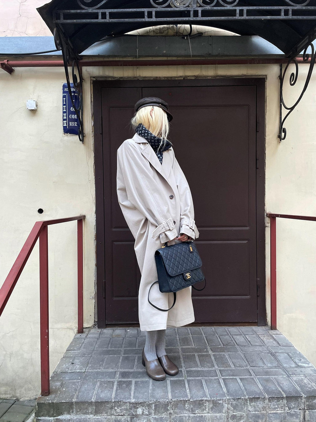 Rase le sol Khaki Oversized Longline Quilted Women's Cotton Padded Trench Coats