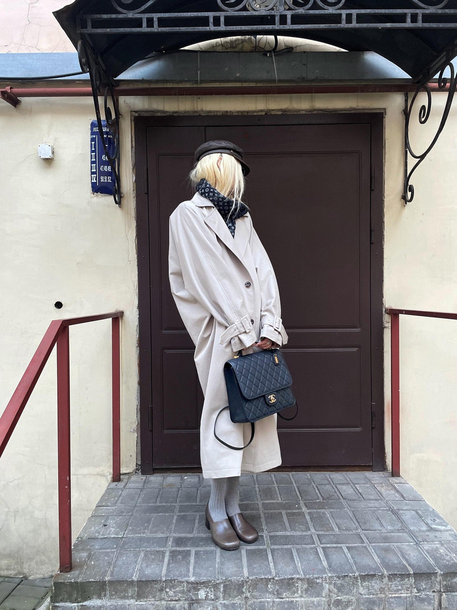 Rase le sol Khaki Oversized Longline Quilted Women's Cotton Padded Trench Coats