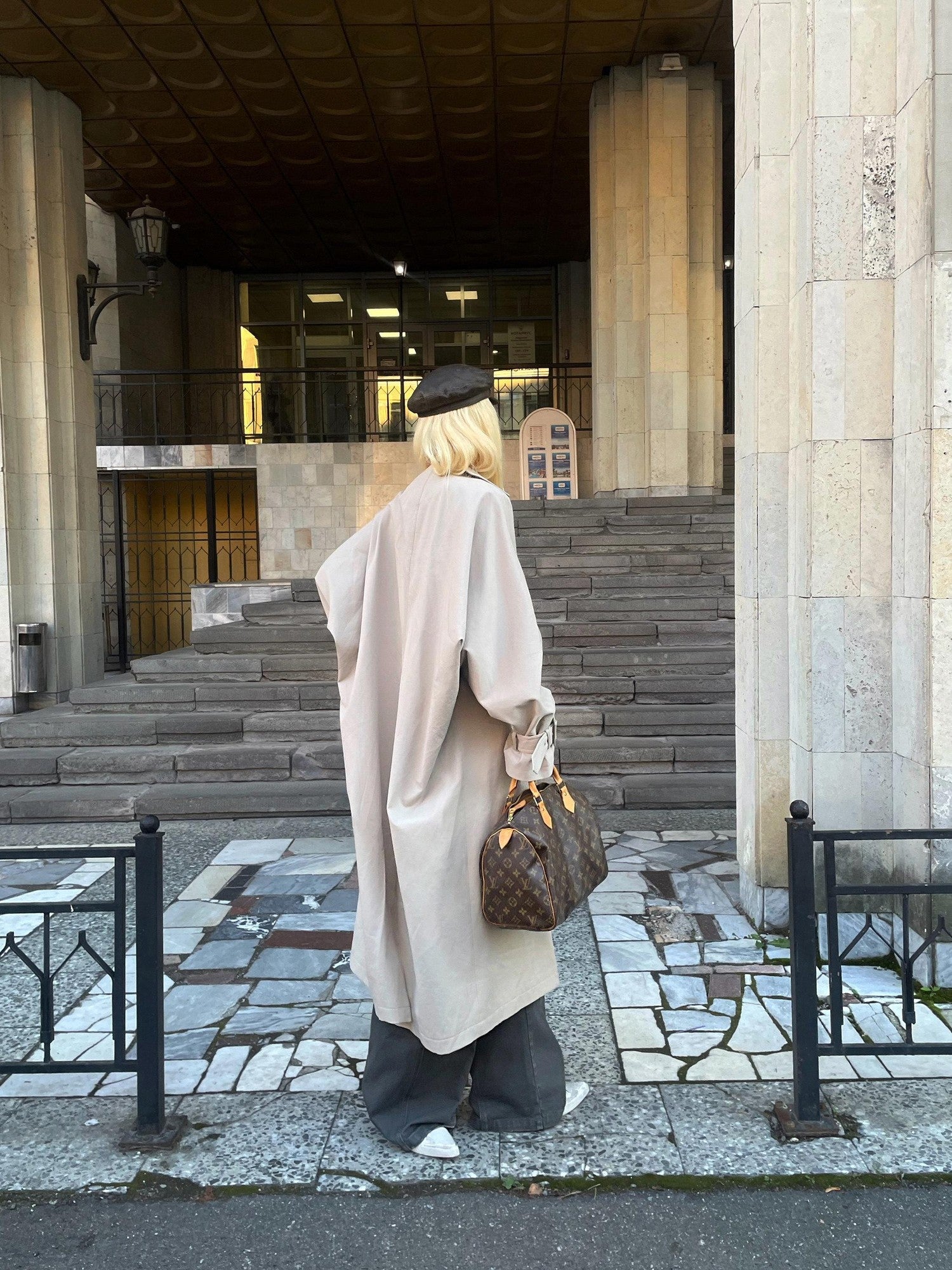 Rase le sol Khaki Oversized Longline Quilted Women's Cotton Padded Trench Coats