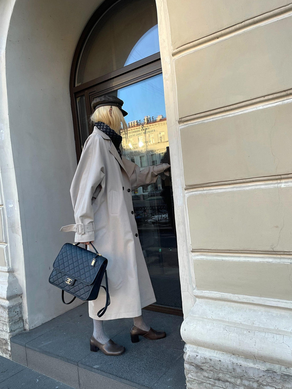 Rase le sol Khaki Oversized Longline Quilted Women's Cotton Padded Trench Coats