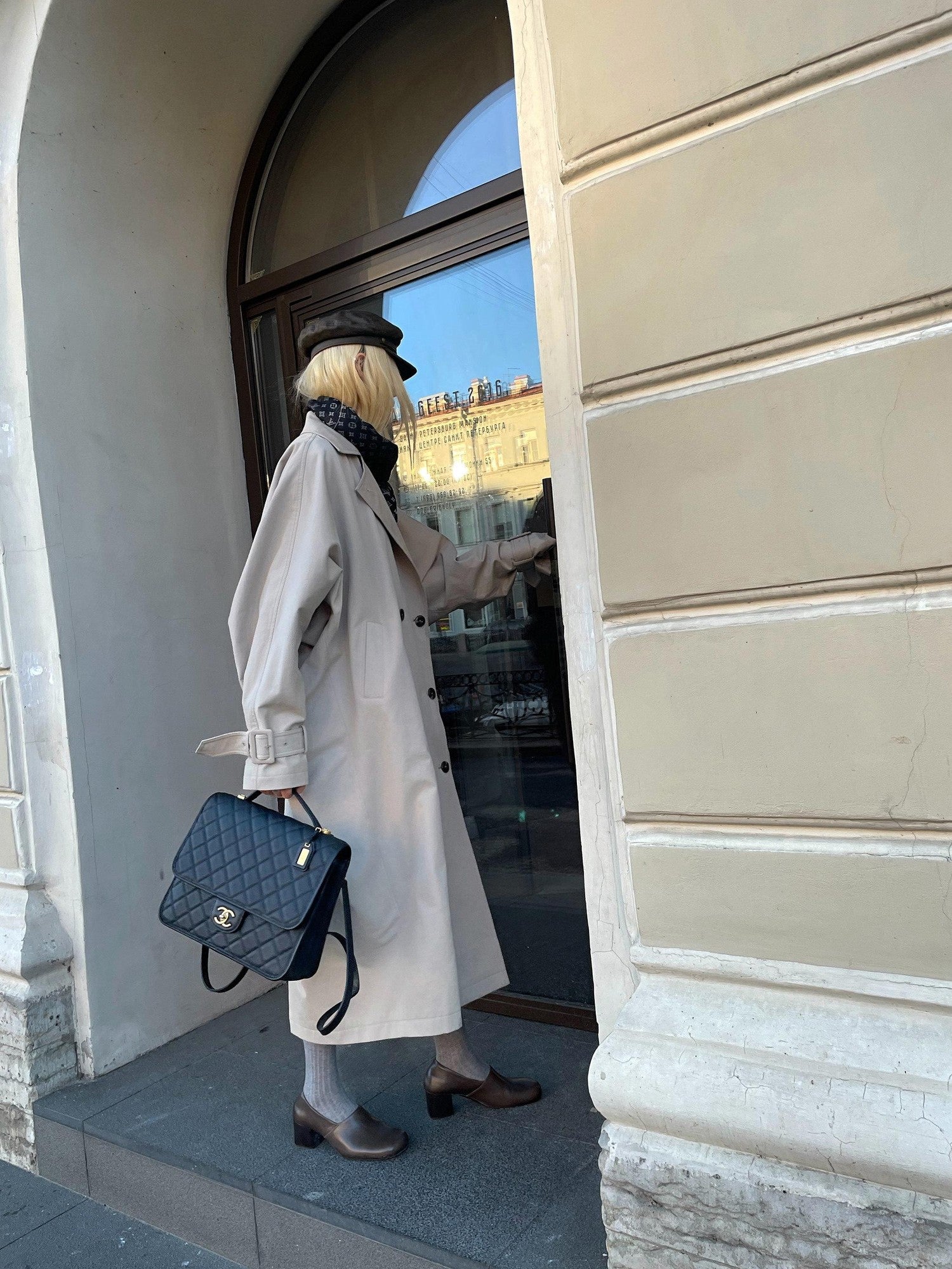 Rase le sol Khaki Oversized Longline Quilted Women's Cotton Padded Trench Coats