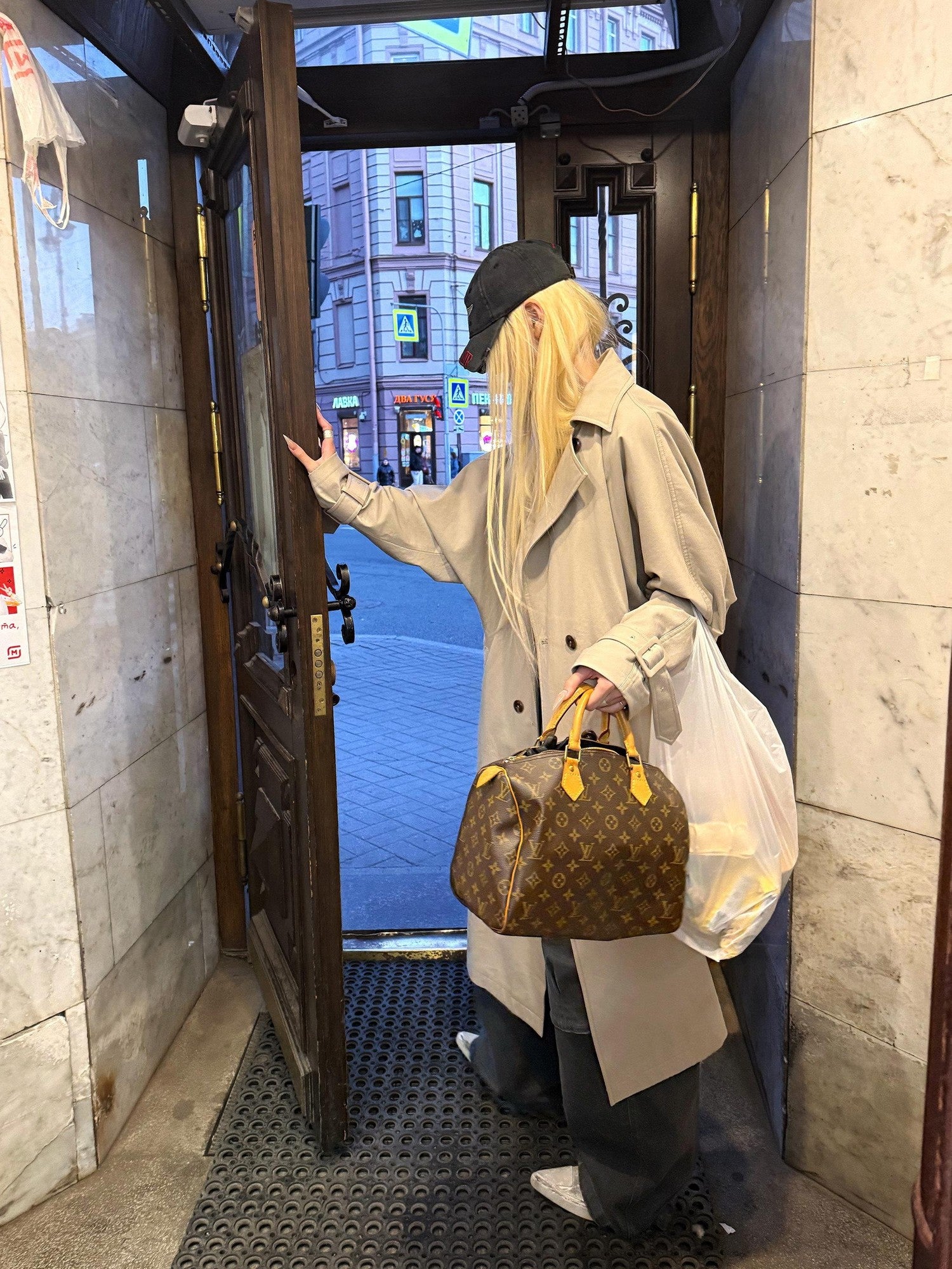Rase le sol Khaki Oversized Longline Quilted Women's Cotton Padded Trench Coats