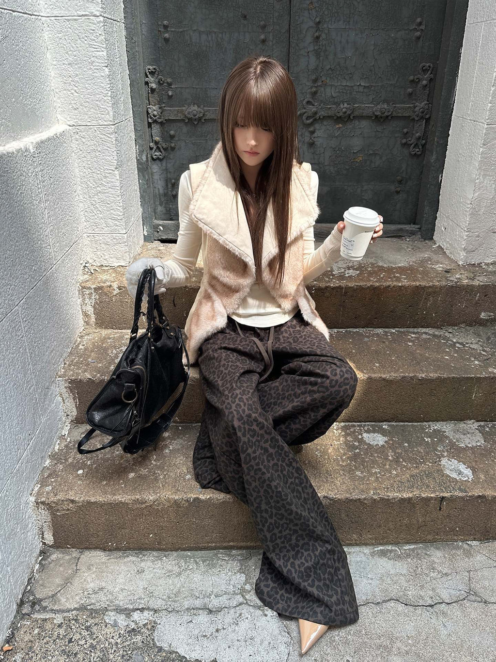 Rase_le_sol_Leopard_Print_Knit_Low_Rise_Women's_Polyester_Straight-leg_Pants_1082472270686_MISSTT