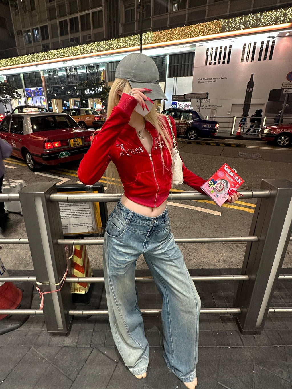 Rase le sol Light Blue Whisker Fade Saber Cut Women's Denim Wide-leg Jeans