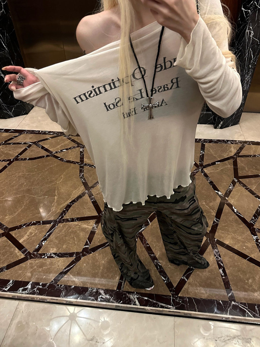 Rase le sol Light Sunproof Coverup Relaxed Streetwear Women's Tencel Long Sleeve T-shirts
