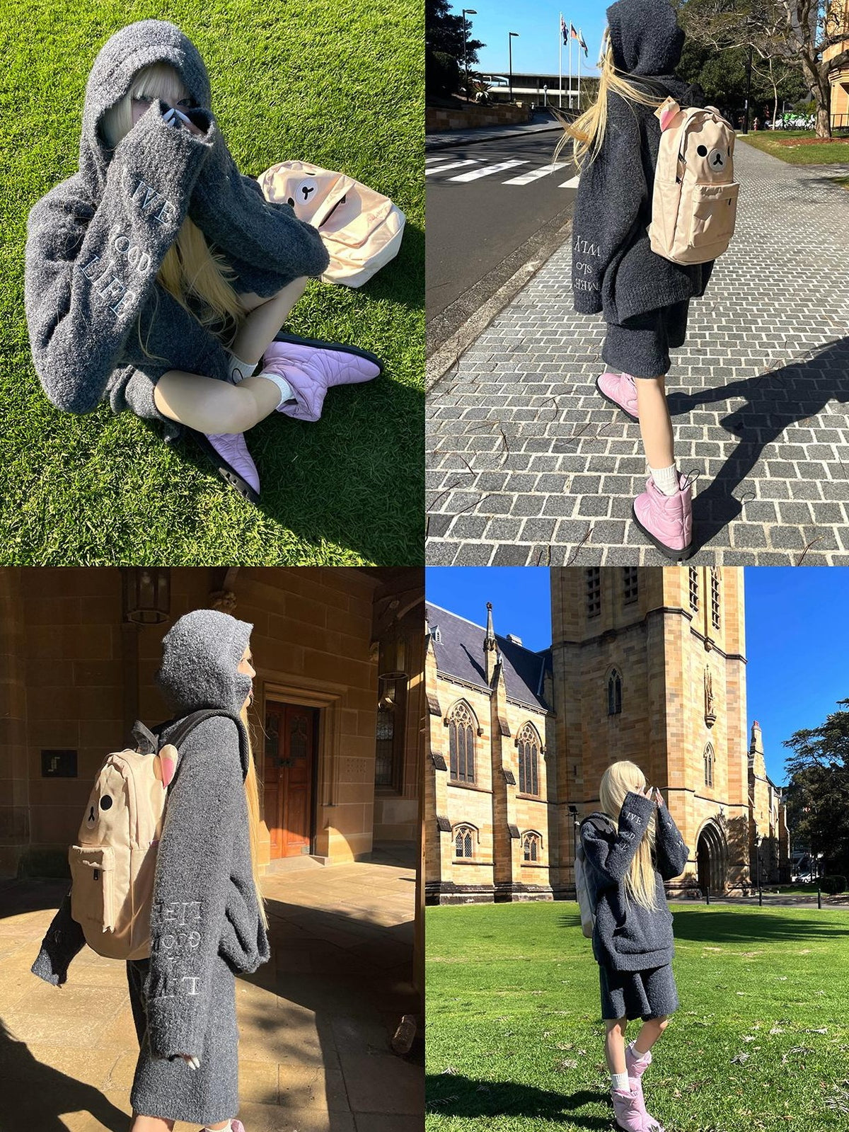 Rase le sol Loop Yarn Embroidered Knit Hooded Women's Casual Top & Shorts Sets