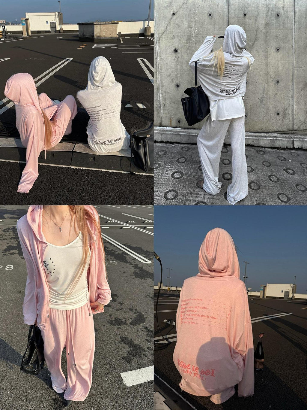 Rase le sol Lounge Relaxed Hooded Sweatshirt And Casual Pants Women's Tracksuit Sets