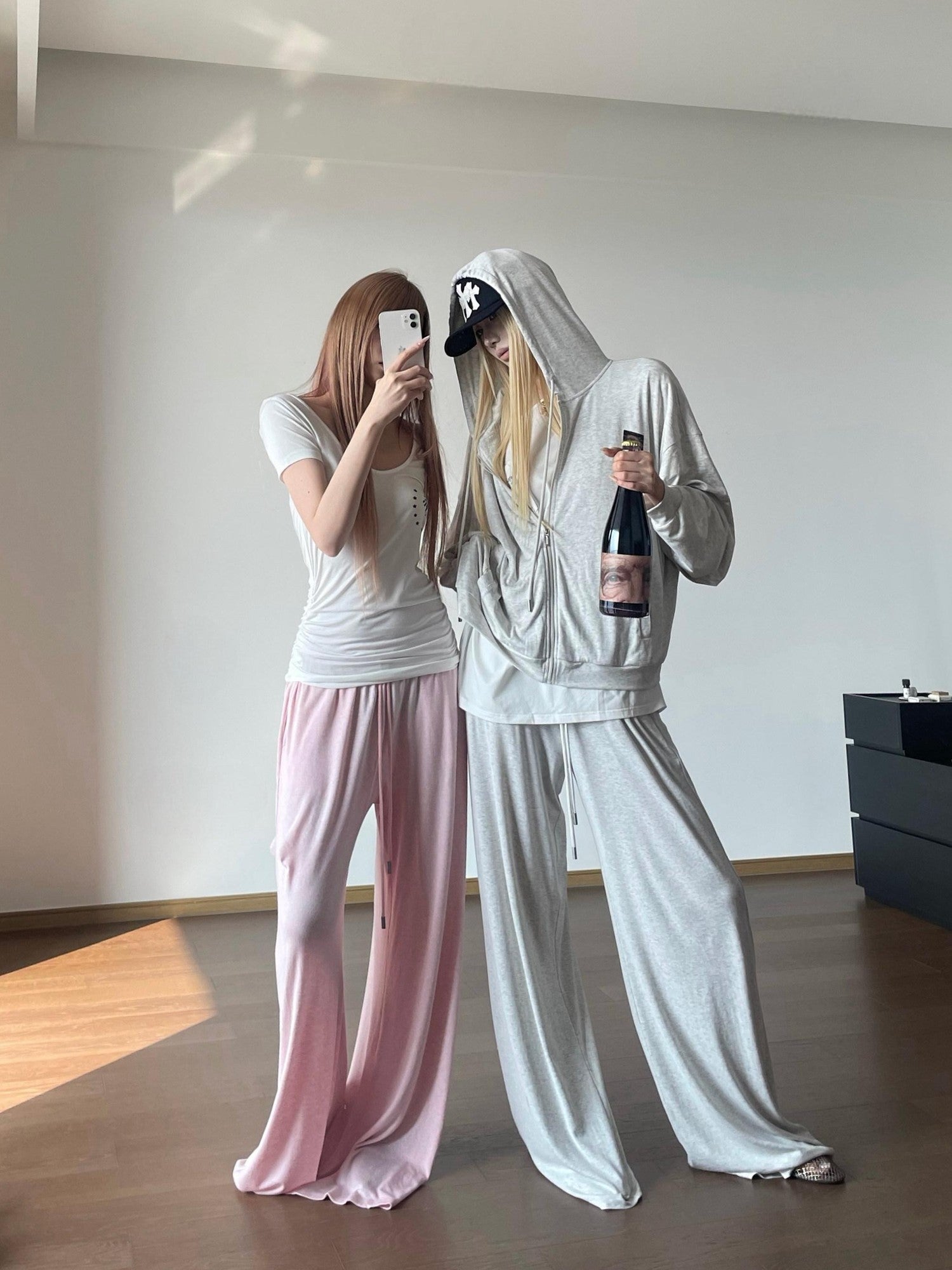 Rase le sol Lounge Relaxed Hooded Sweatshirt And Casual Pants Women's Tracksuit Sets