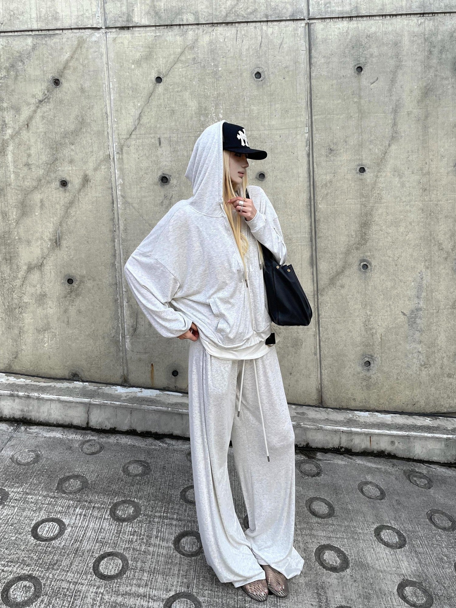 Rase le sol Lounge Relaxed Hooded Sweatshirt And Casual Pants Women's Tracksuit Sets