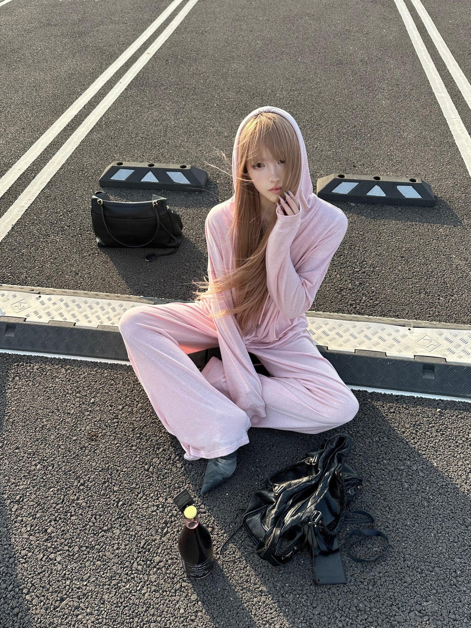 Rase le sol Lounge Relaxed Hooded Sweatshirt And Casual Pants Women's Tracksuit Sets
