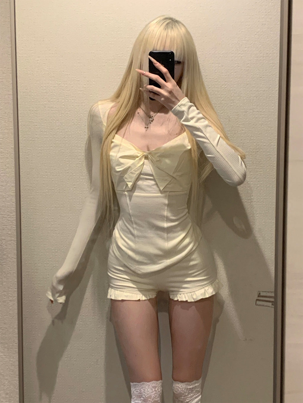 Rase_le_sol_Loveletter_Print_Bow_Slim_Waist_Women's_Long_Sleeve_T-shirts_1005260580396_MISSTT