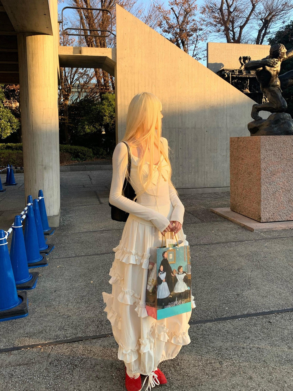 Rase le sol Loveletter Print Bow Slim Waist Women's Long Sleeve T-shirts