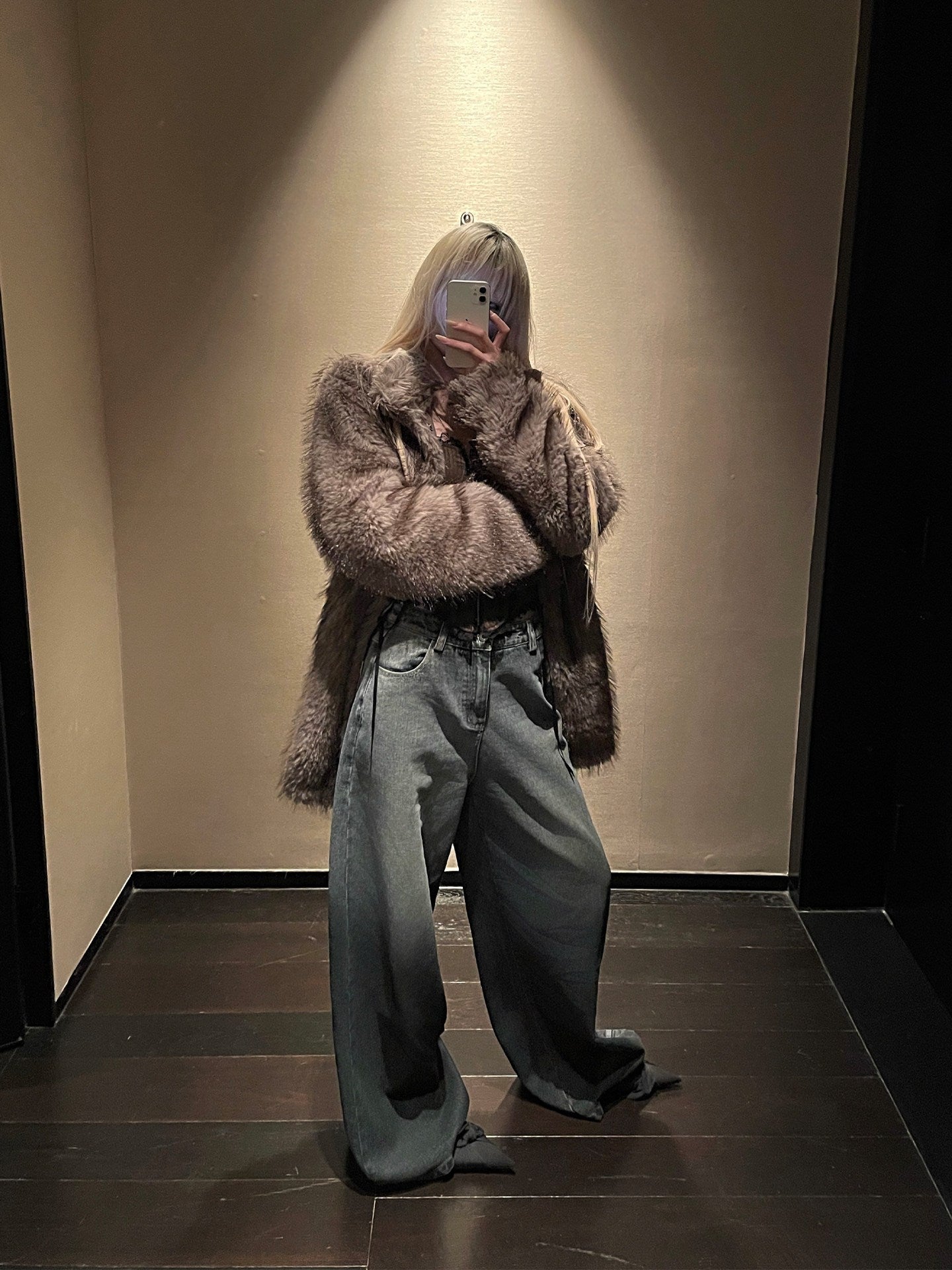 Rase_le_sol_Mocha_Oversized_Mid_Length_Faux_Shearling_Women's_Faux_Fur_Coats_991451597460_MISSTT