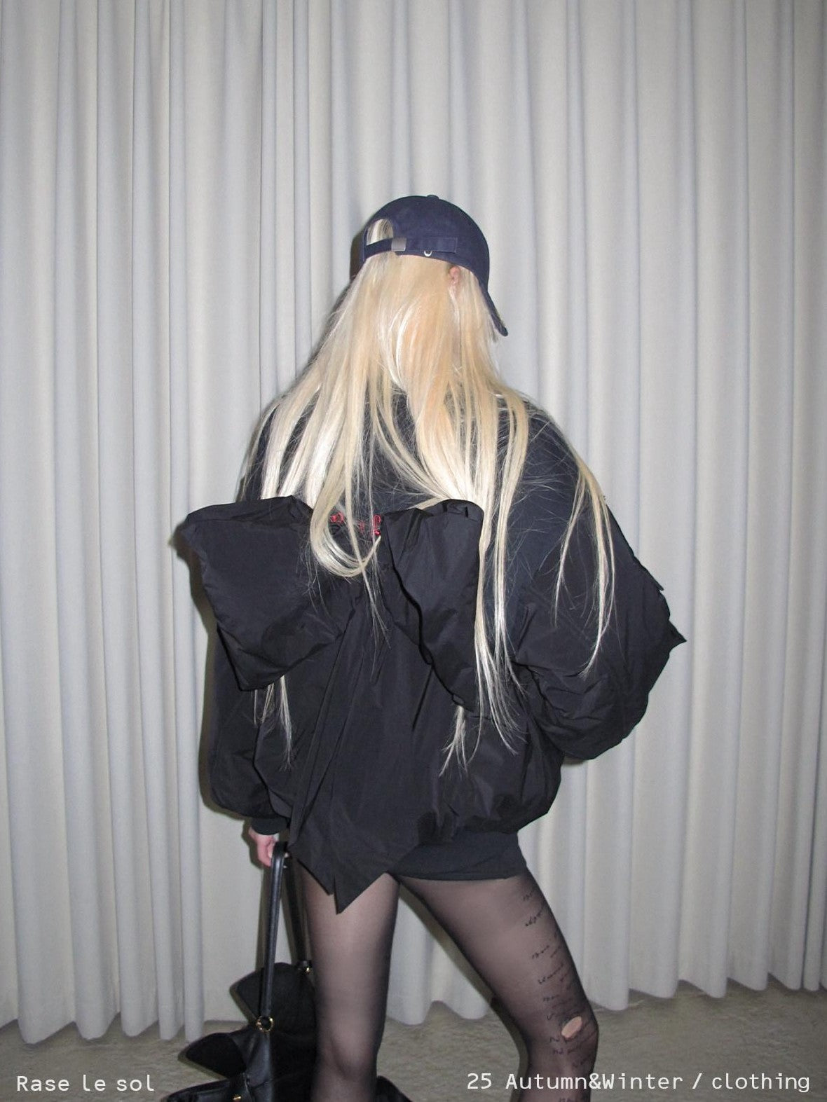 Rase le sol Oversized Detachable Bow Women's Padded Cotton Bomber Jackets