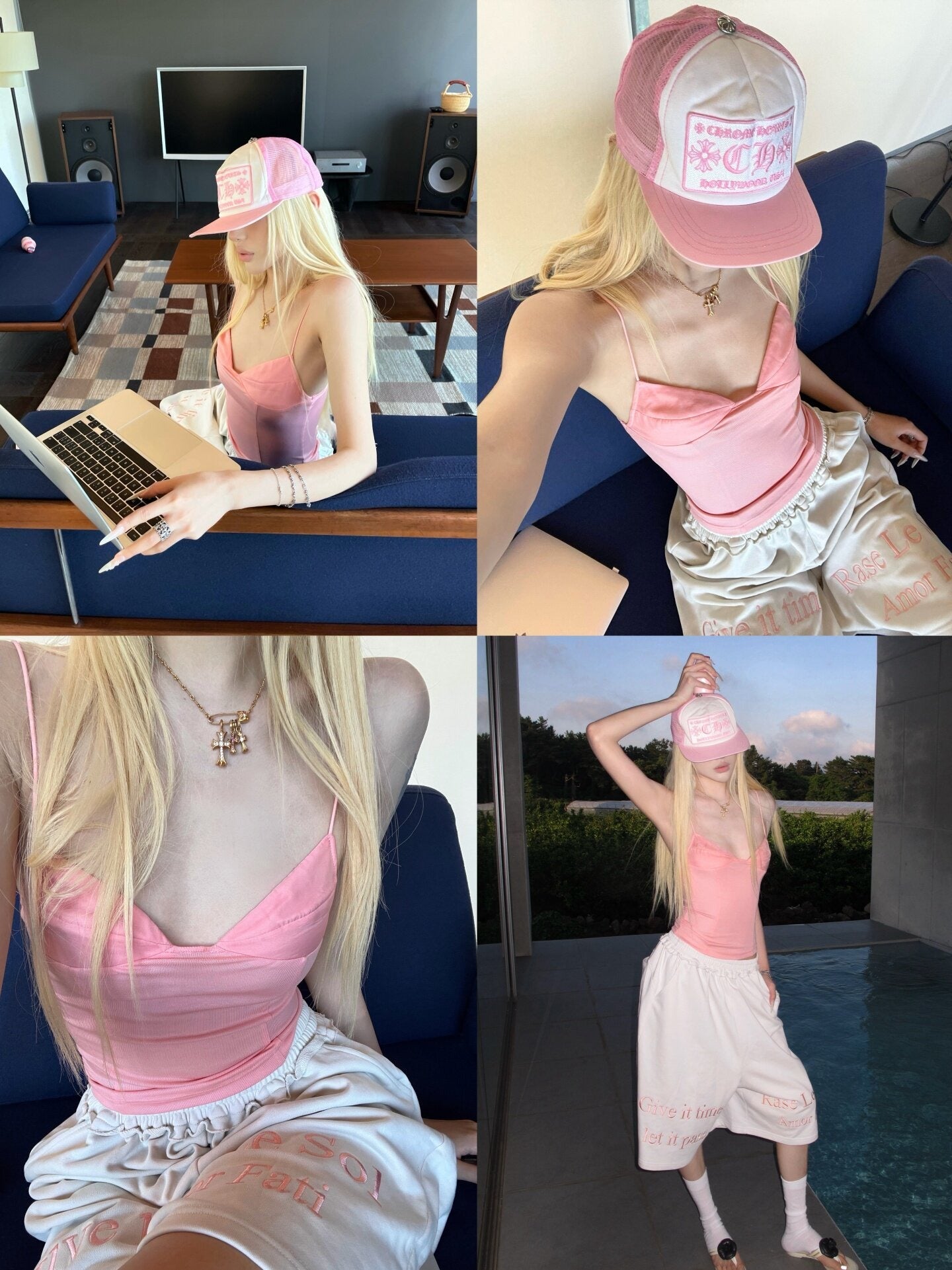 Rase_le_sol_Peach_Pink_V-neck_Spaghetti_Strap_Cinched_Waist_Women's_Camisoles_1053317337516_MISSTT