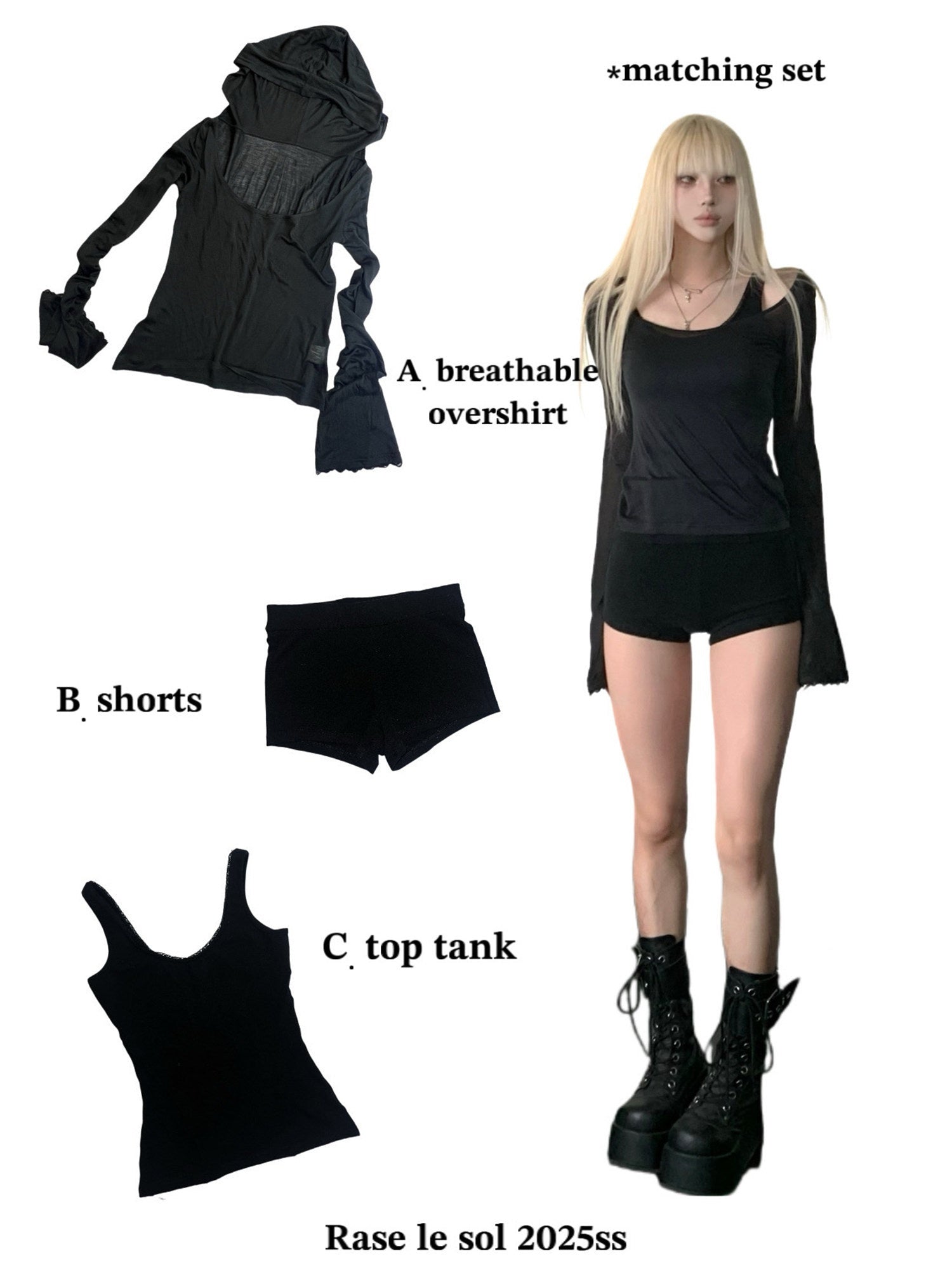 Rase_le_sol_Phantom_Assassin_Hooded_Camisole_Sexy_Women's_Lace_Casual_Top_&_Shorts_Sets_870208307373_MISSTT