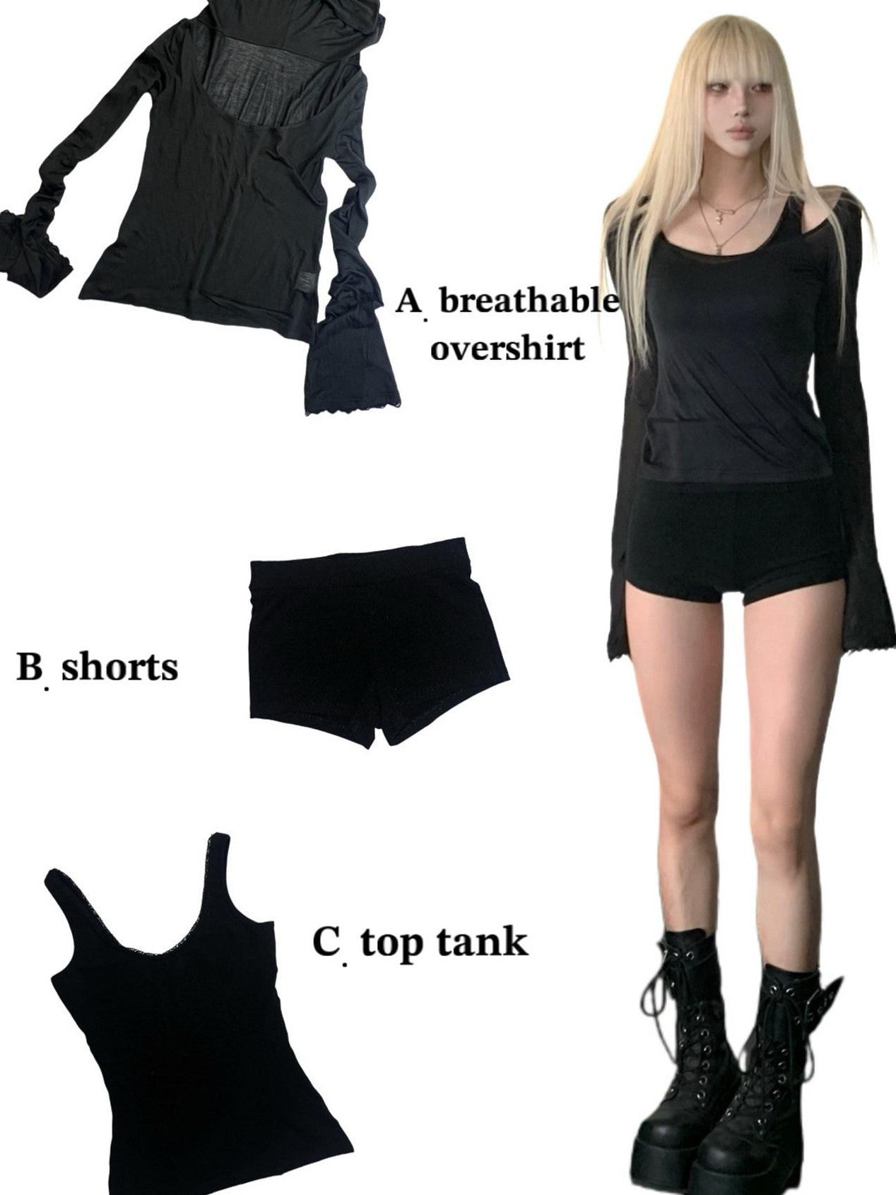 Rase le sol Phantom Assassin Hooded Camisole Sexy Women's Lace Casual Top & Shorts Sets