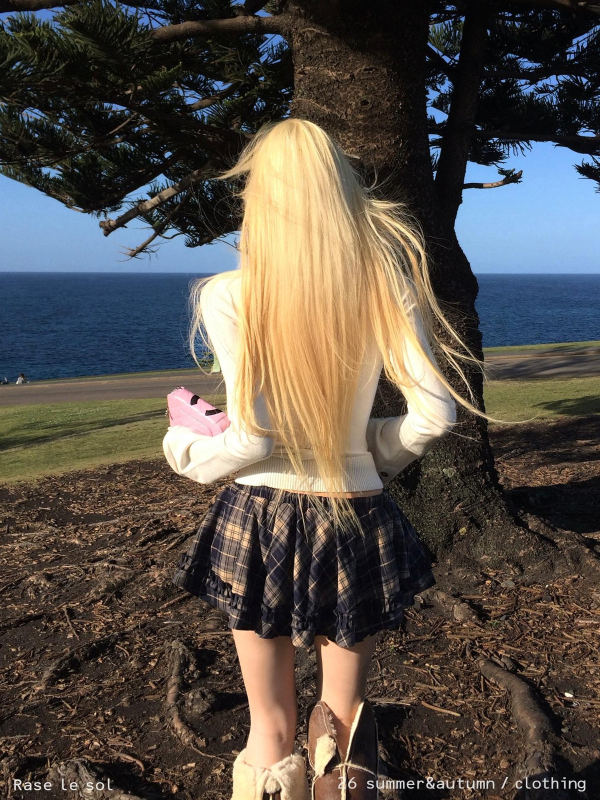 Rase le sol Plaid Puff Low Waist Women's Polyester Mini Skirts