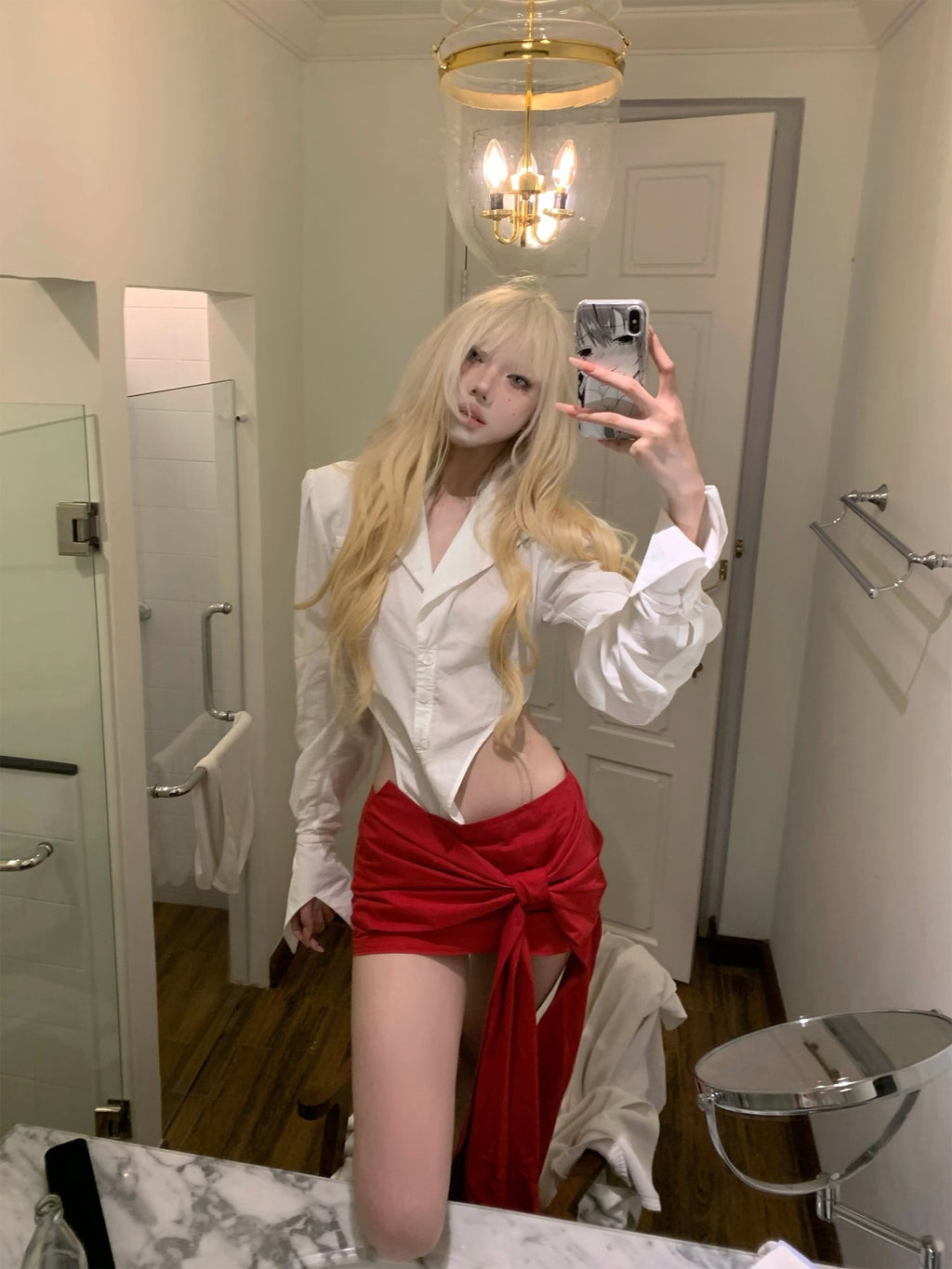 Rase_le_sol_Red_Bow_Knot_Mini_Hip_Hugging_Women's_Stretch_High_Waist_Bodycon_Skirts_790333488466_MISSTT