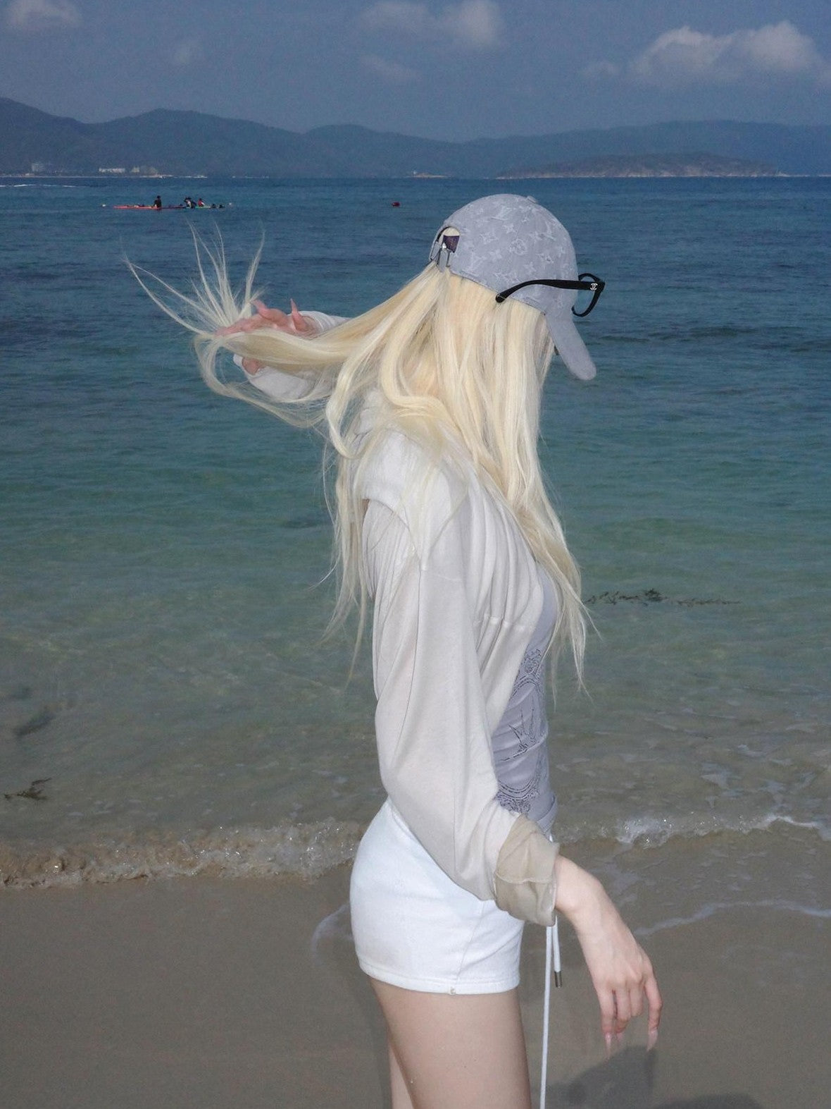 Rase le sol Relaxed Sun Protective Semi Sheer Women's Tencel Long Sleeve T-shirts