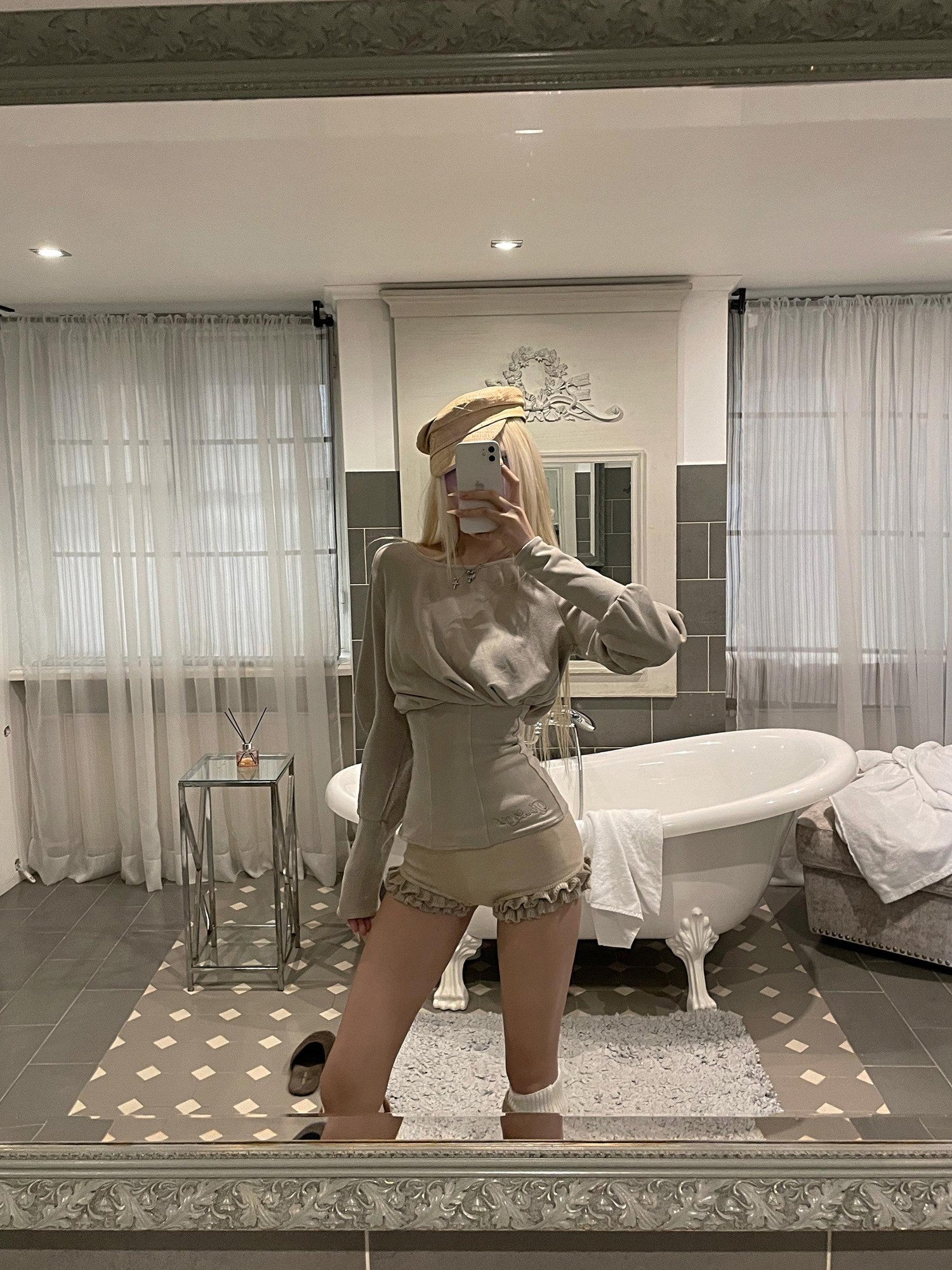 Rase le sol Ruched Waist Slim Fit Women's Base Layer Long Sleeve T-shirts