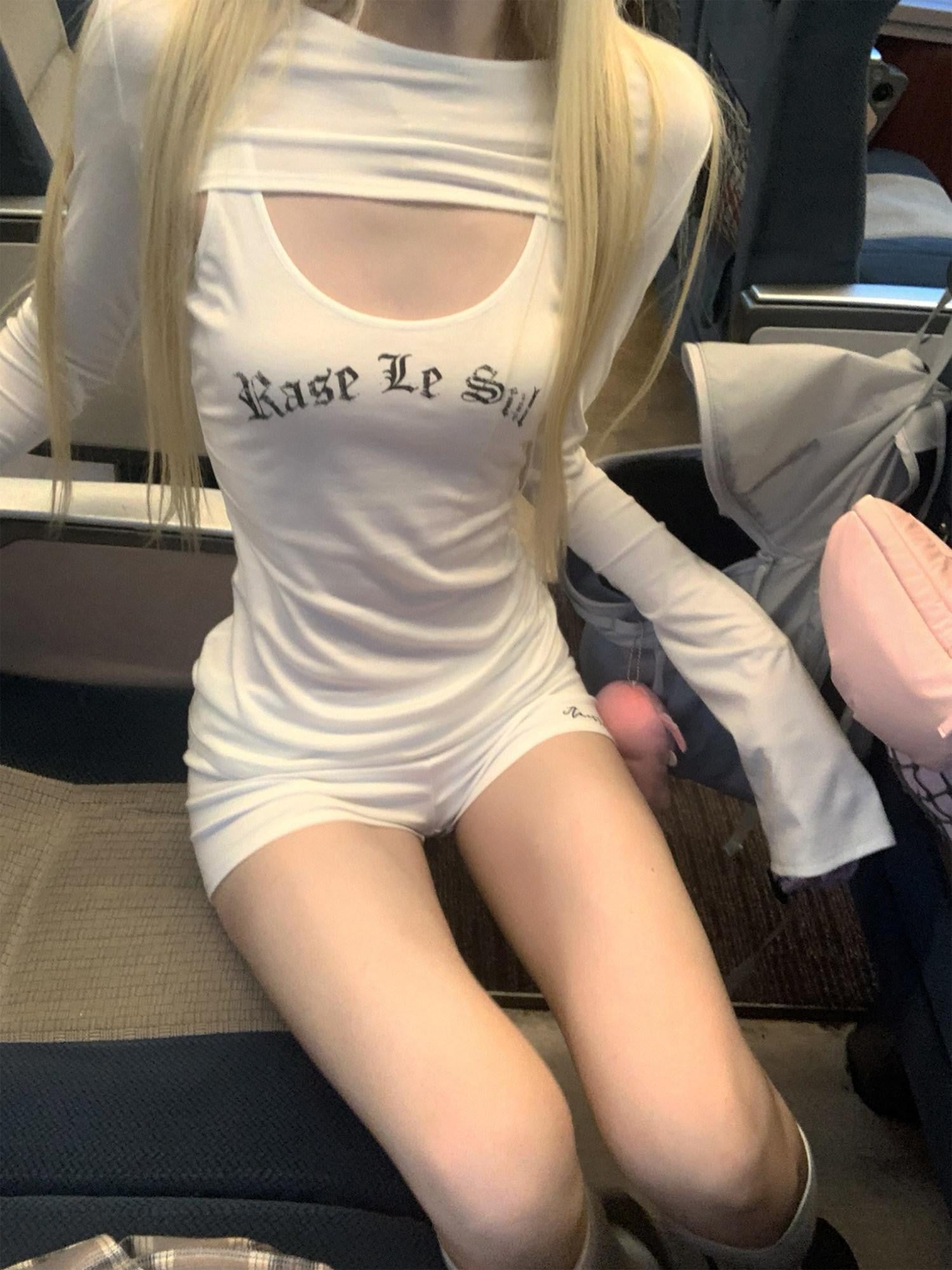 Rase le sol Sexy Long Sleeve Top And Cami Women's Casual Top & Shorts Sets