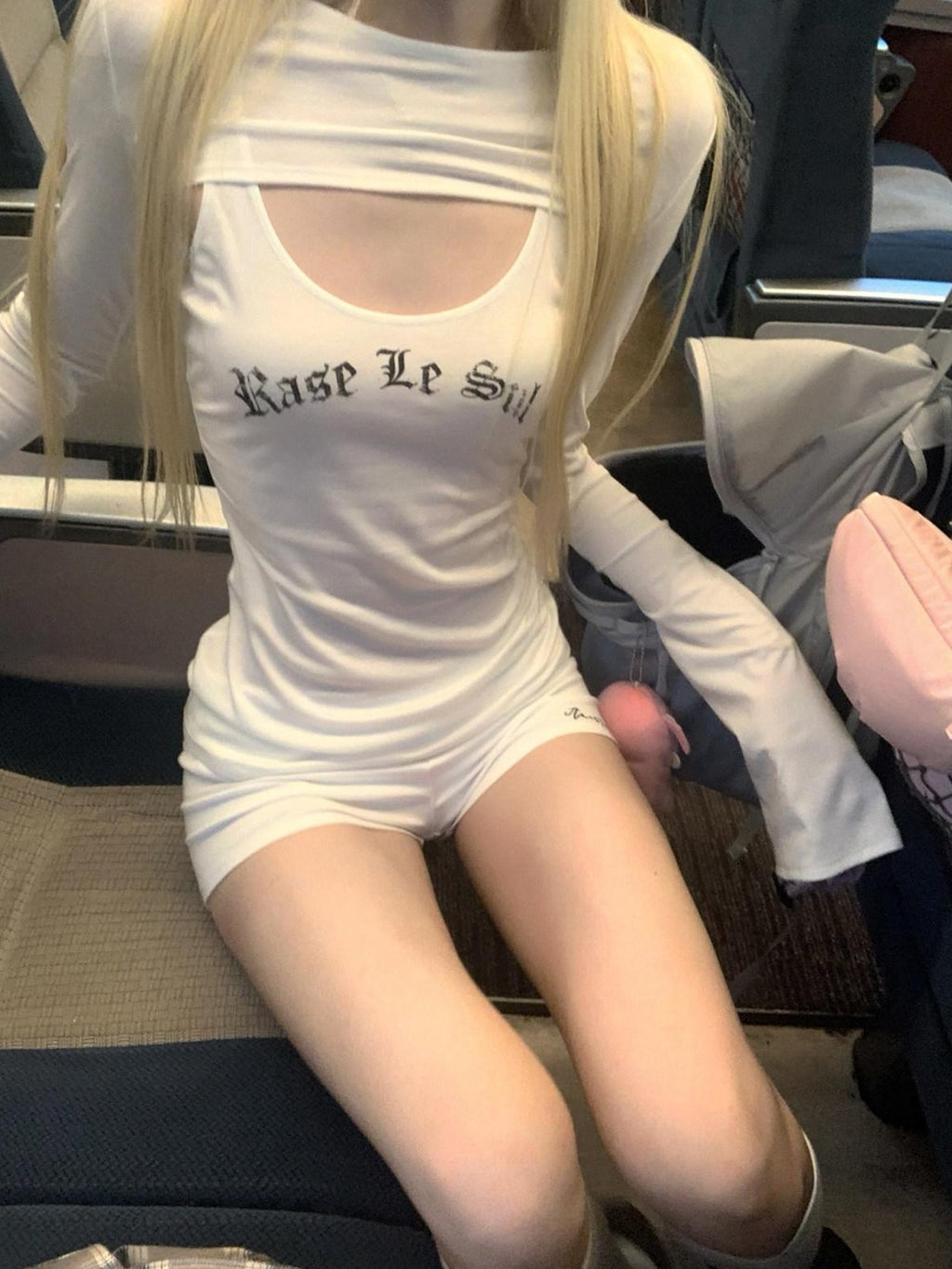Rase le sol Sexy Long Sleeve Top And Cami Women's Casual Top & Shorts Sets
