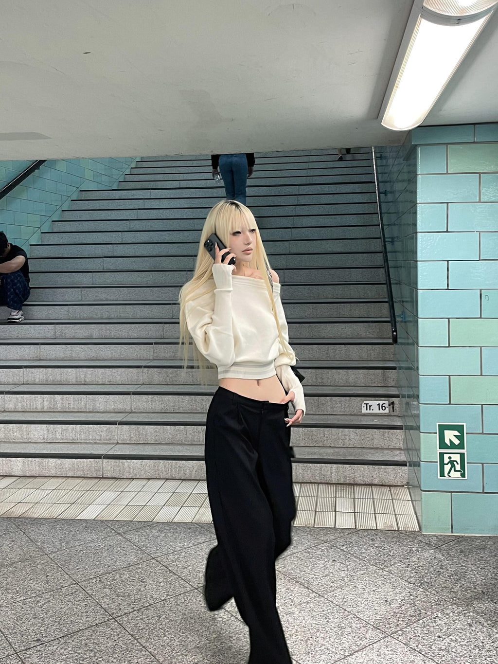 Rase le sol Soft Cloudlike Cropped Relaxed Women's Cloud Knit Pullover Off-shoulder Sweaters