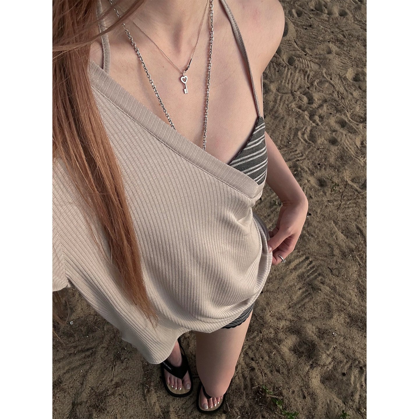 Rase_le_sol_Sunlit_Coast_V-neck_Loose_Two_Piece_Cami_Set_Women's_Short_Sleeve_T-shirts_1042767756169_MISSTT